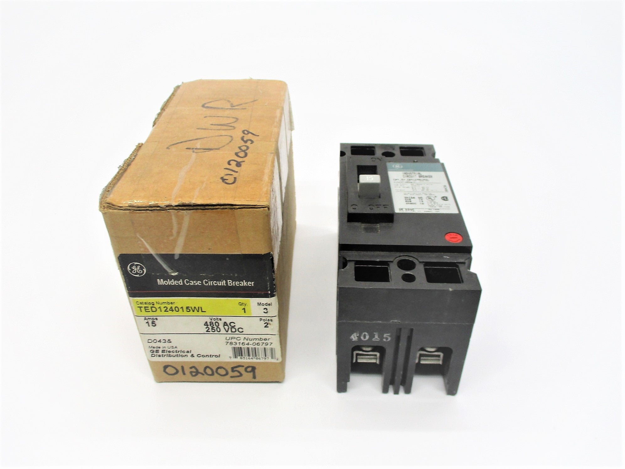 GENERAL ELECTRIC TED124015WL 15A 480VAC/250VDC NSMP