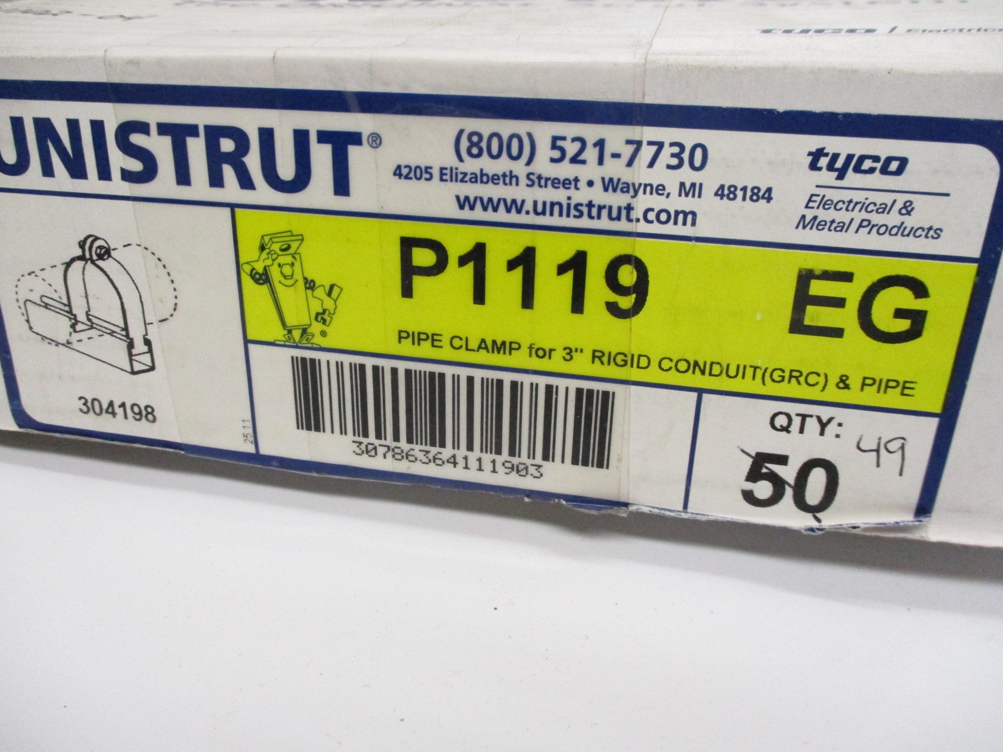 UNISTRUT P1119-EG (PKG OF 49) NSMP