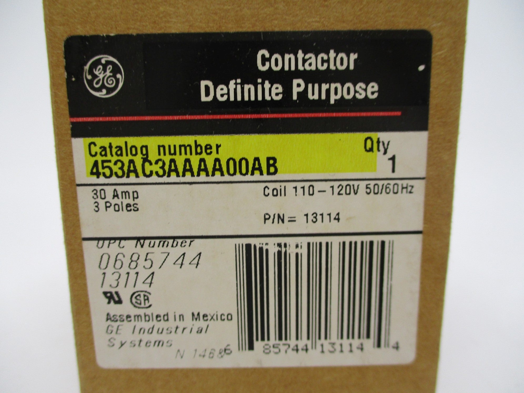 GENERAL ELECTRIC CR453AC3AAAA00AB 120V NSMP