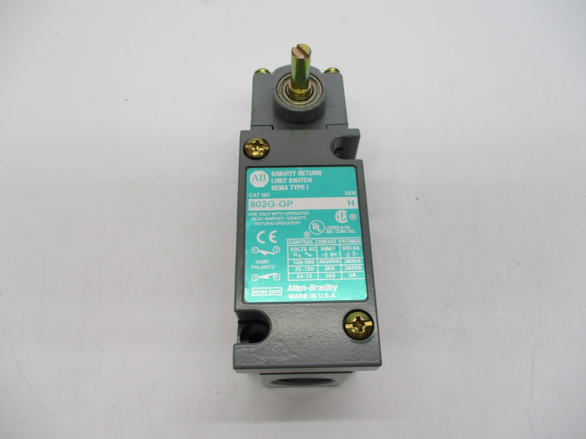 INDUSTRIAL SPARE PART 802G-GP SER. H 120-600VAC 30A (WH) NSMP