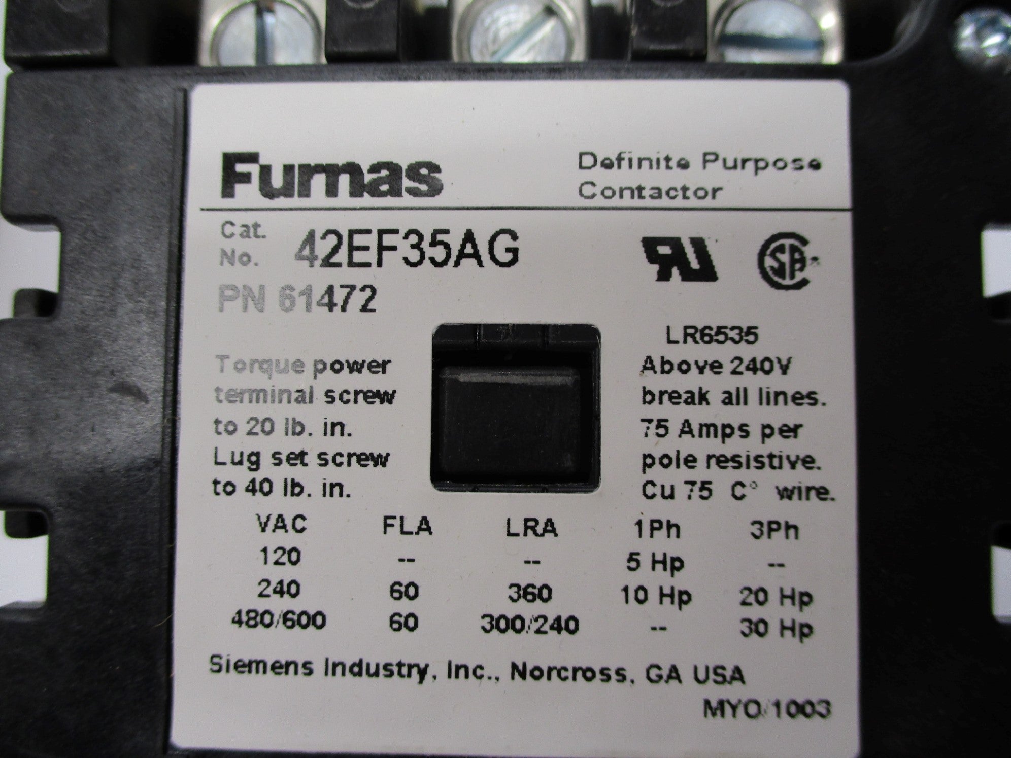 FURNAS 42EF35AG 240V NSMP