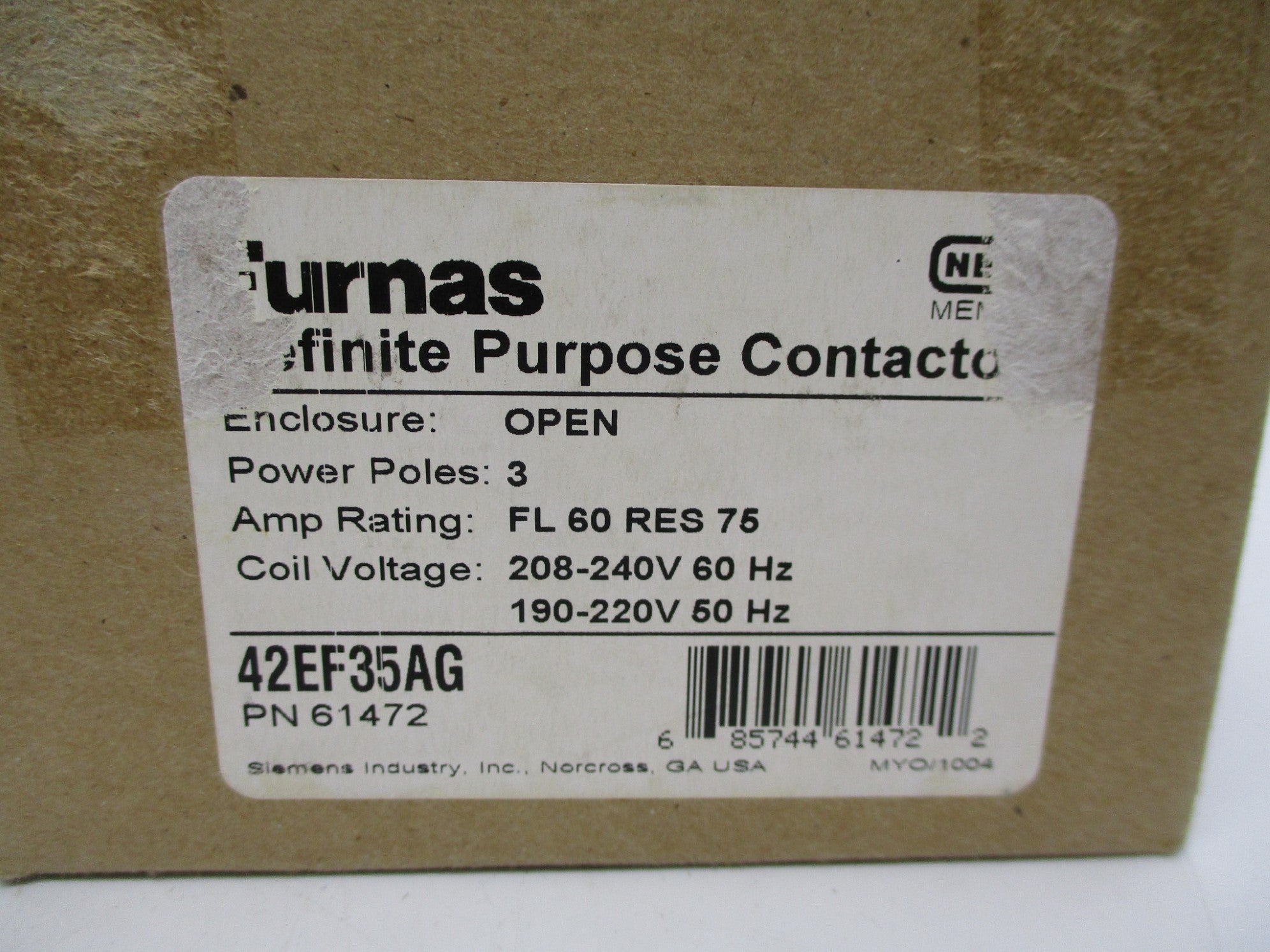 FURNAS 42EF35AG 240V NSMP