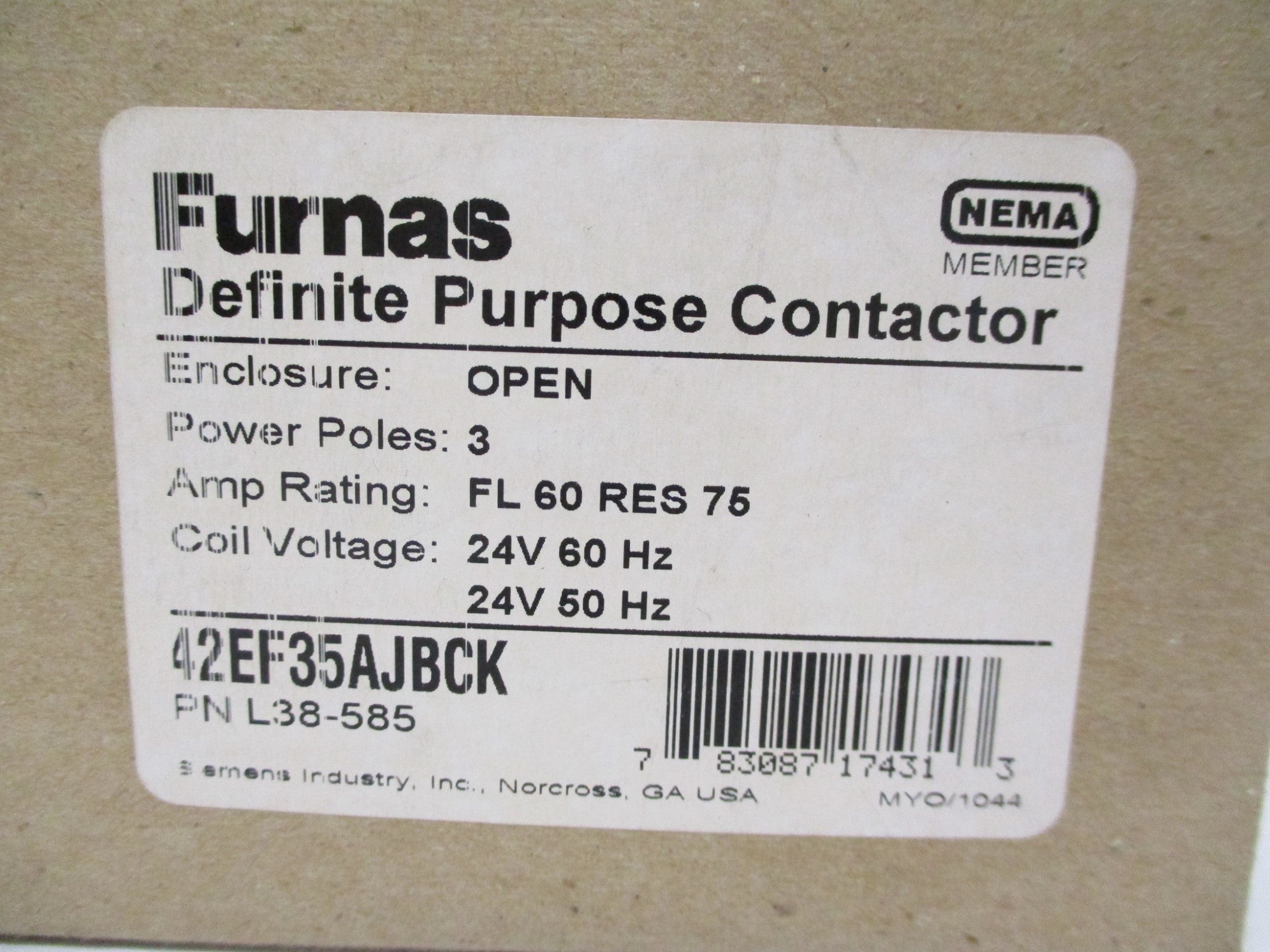 FURNAS 42EF35AJBCK 24V NSMP