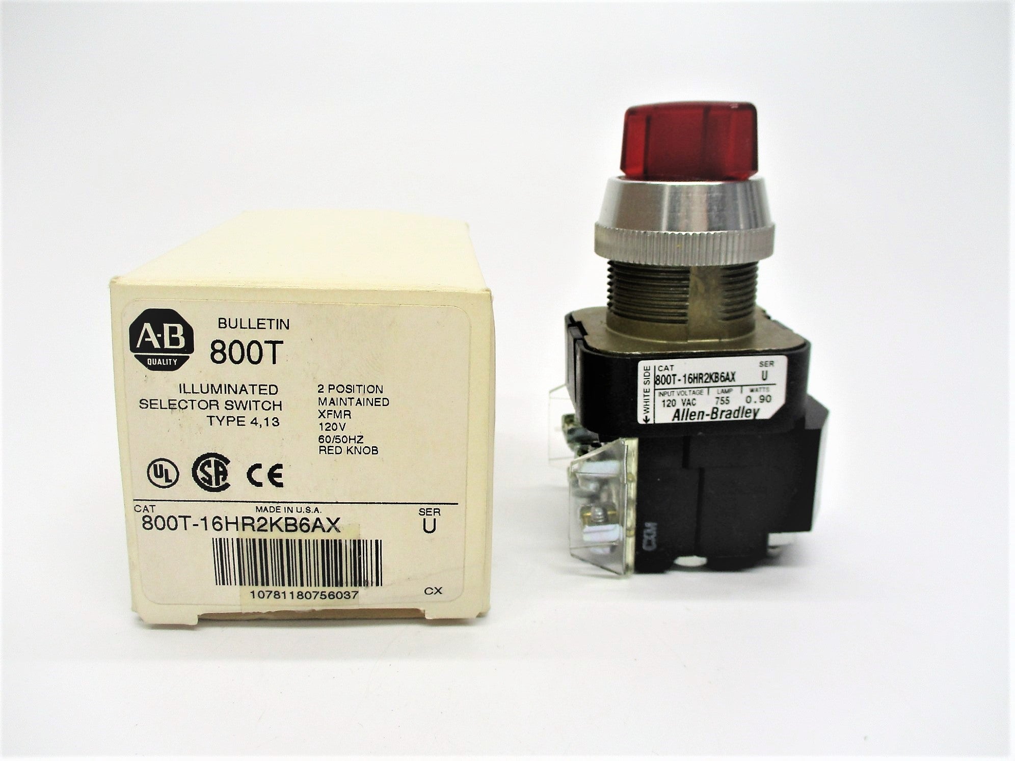 INDUSTRIAL SPARE PART 800T-16HR2KB6AX SER. U 120V (WH) NSMP