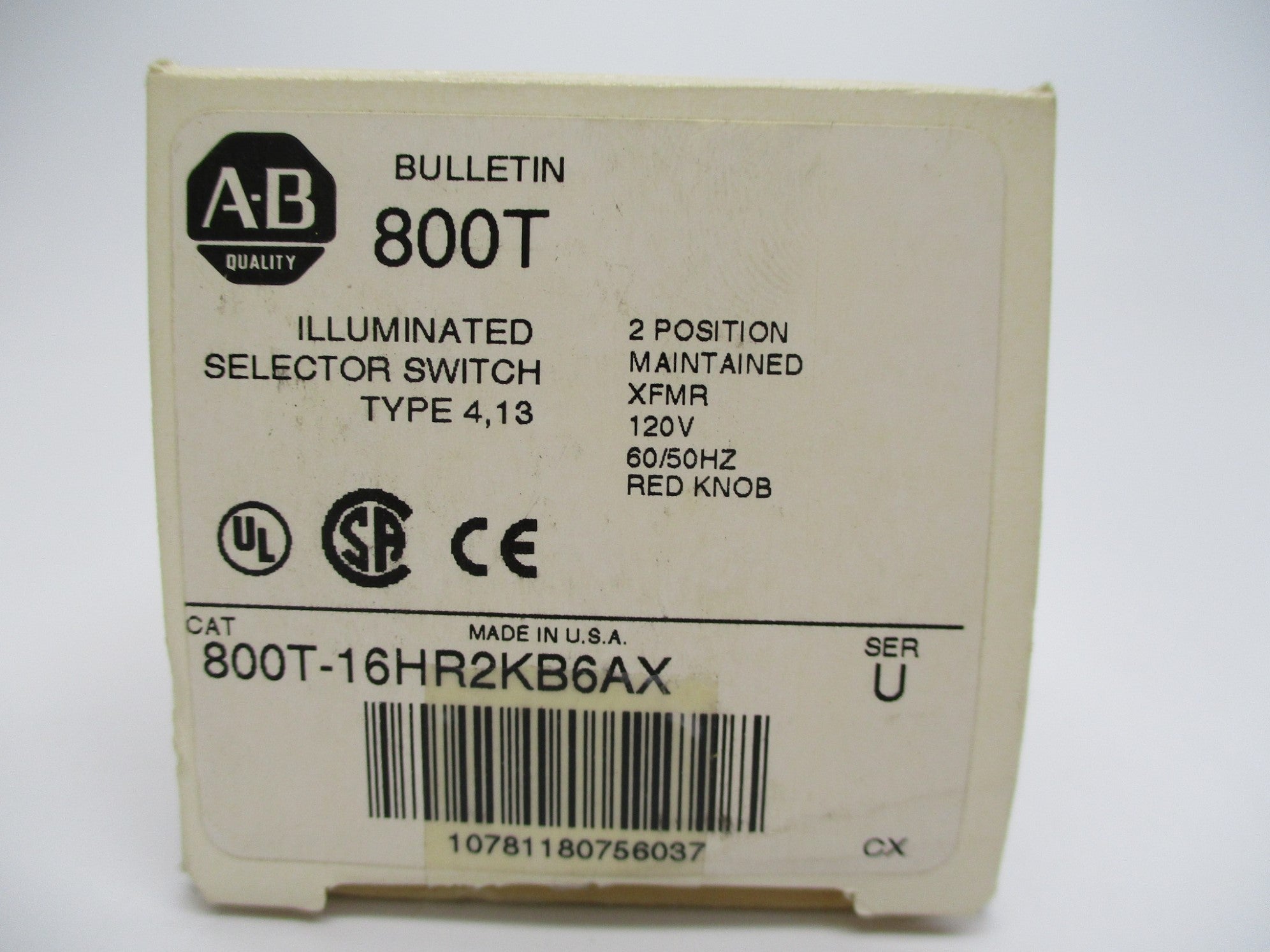 INDUSTRIAL SPARE PART 800T-16HR2KB6AX SER. U 120V (WH) NSMP