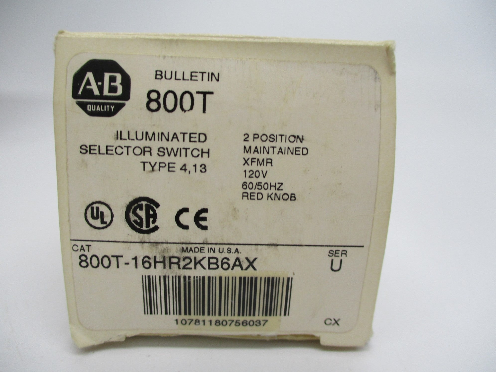 INDUSTRIAL SPARE PART 800T-16HR2KB6AX SER. U 120V (WH) (AS PICTURED) NSMP