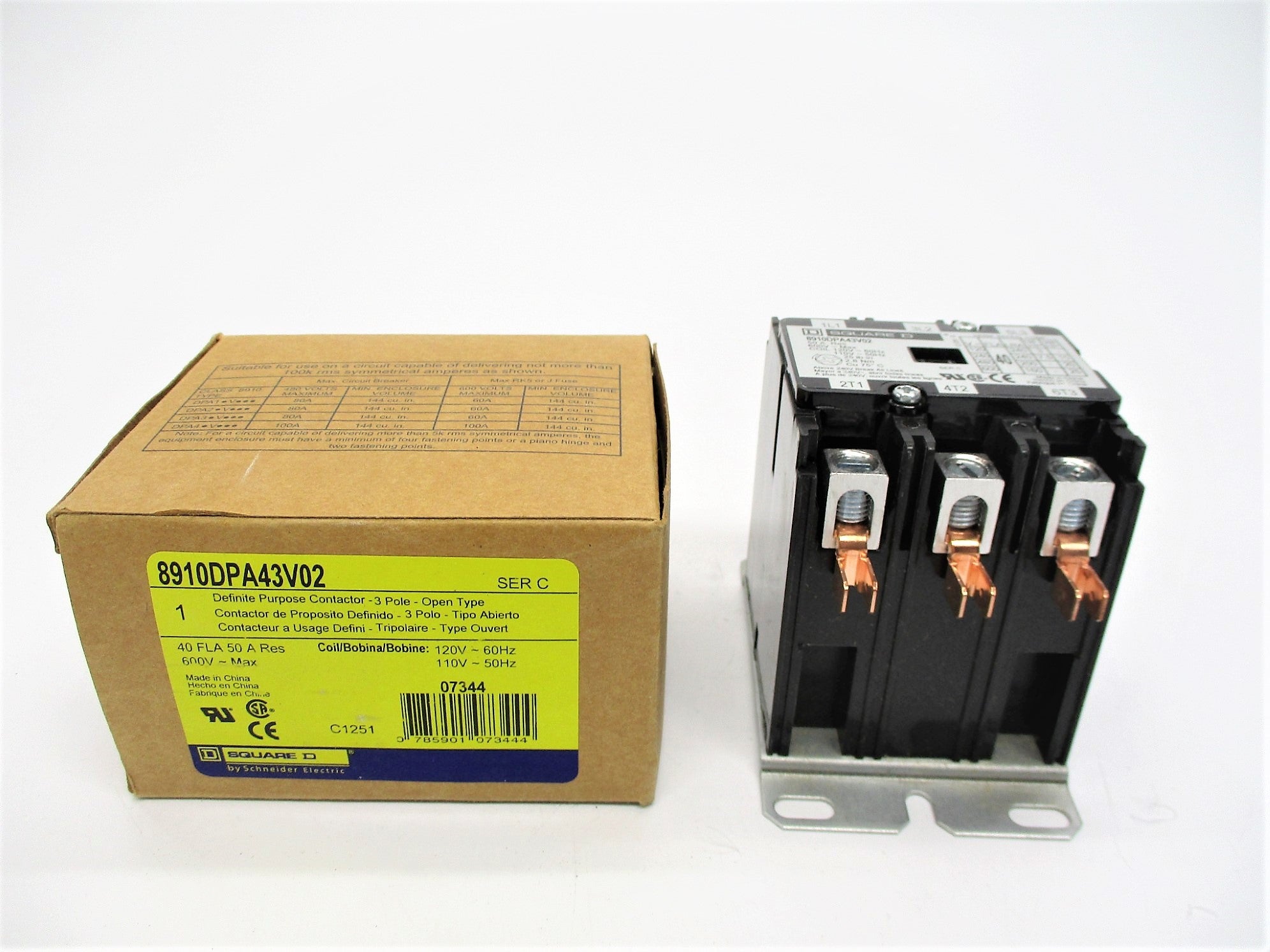 SQUARE D 8910DPA43V02 SER. C 120V NSMP