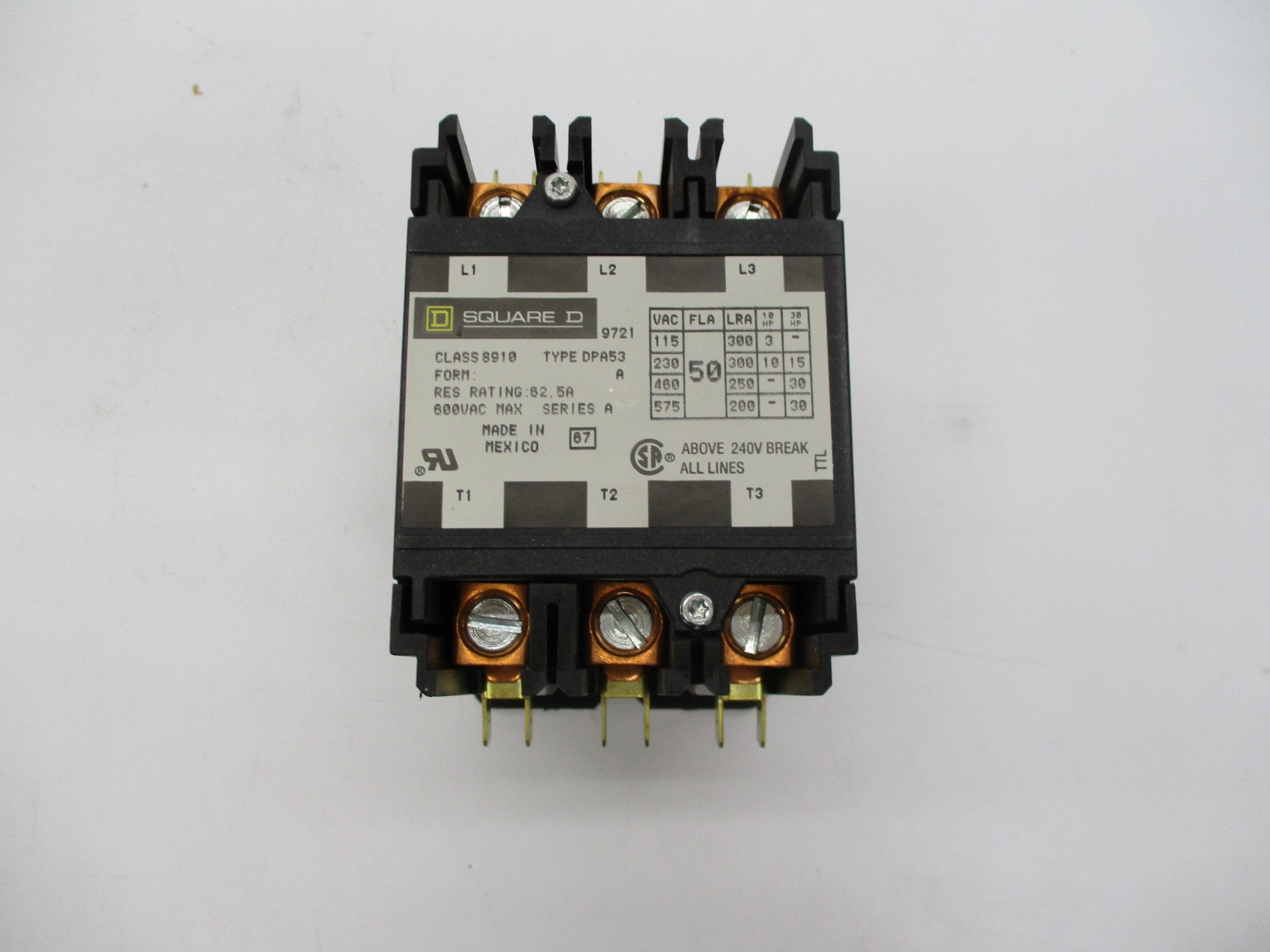 SQUARE D 8910DPA53V02 SER. A 120V NSMP