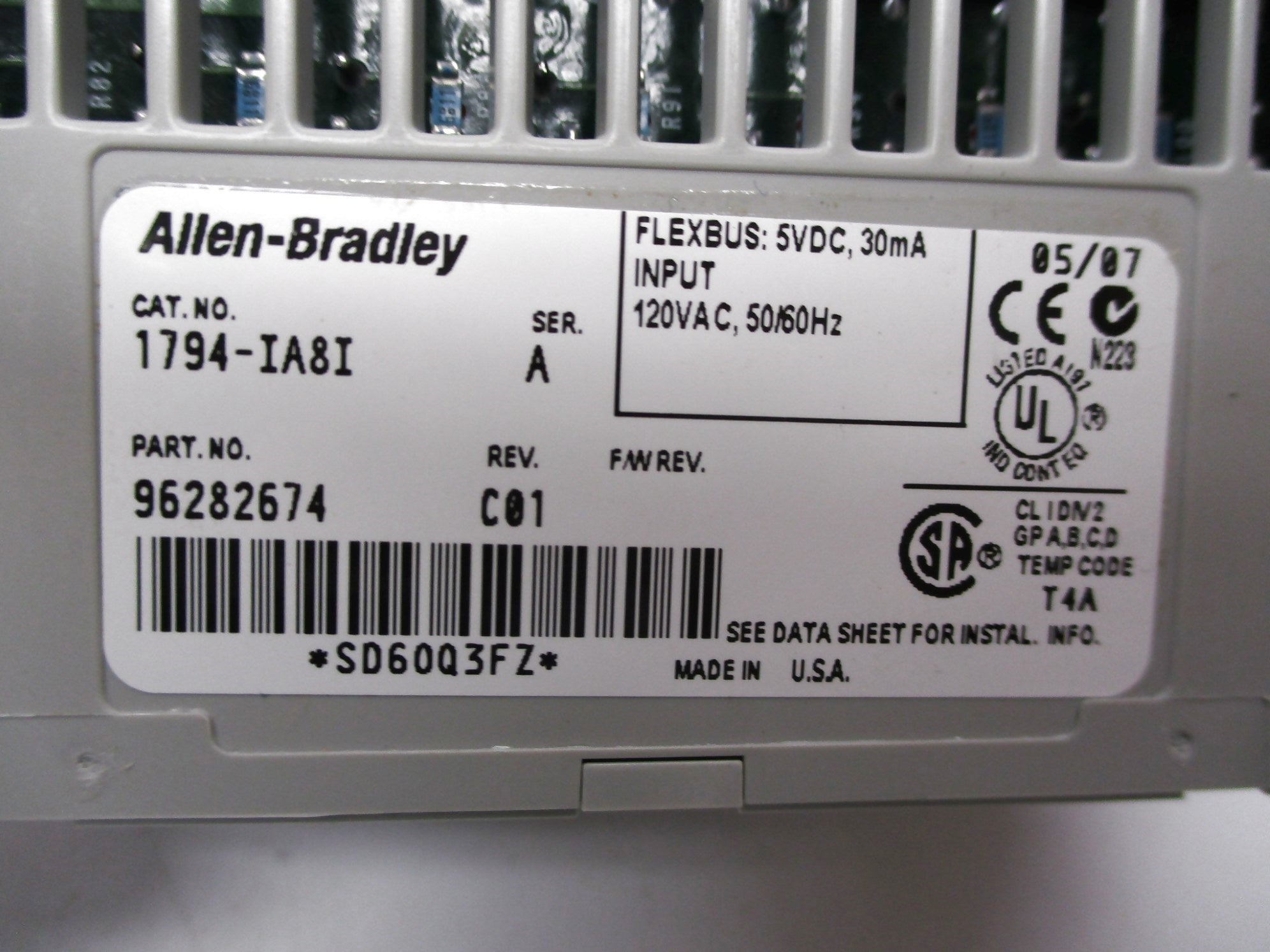 ALLEN BRADLEY 1794-IA8I SER. A NSMP