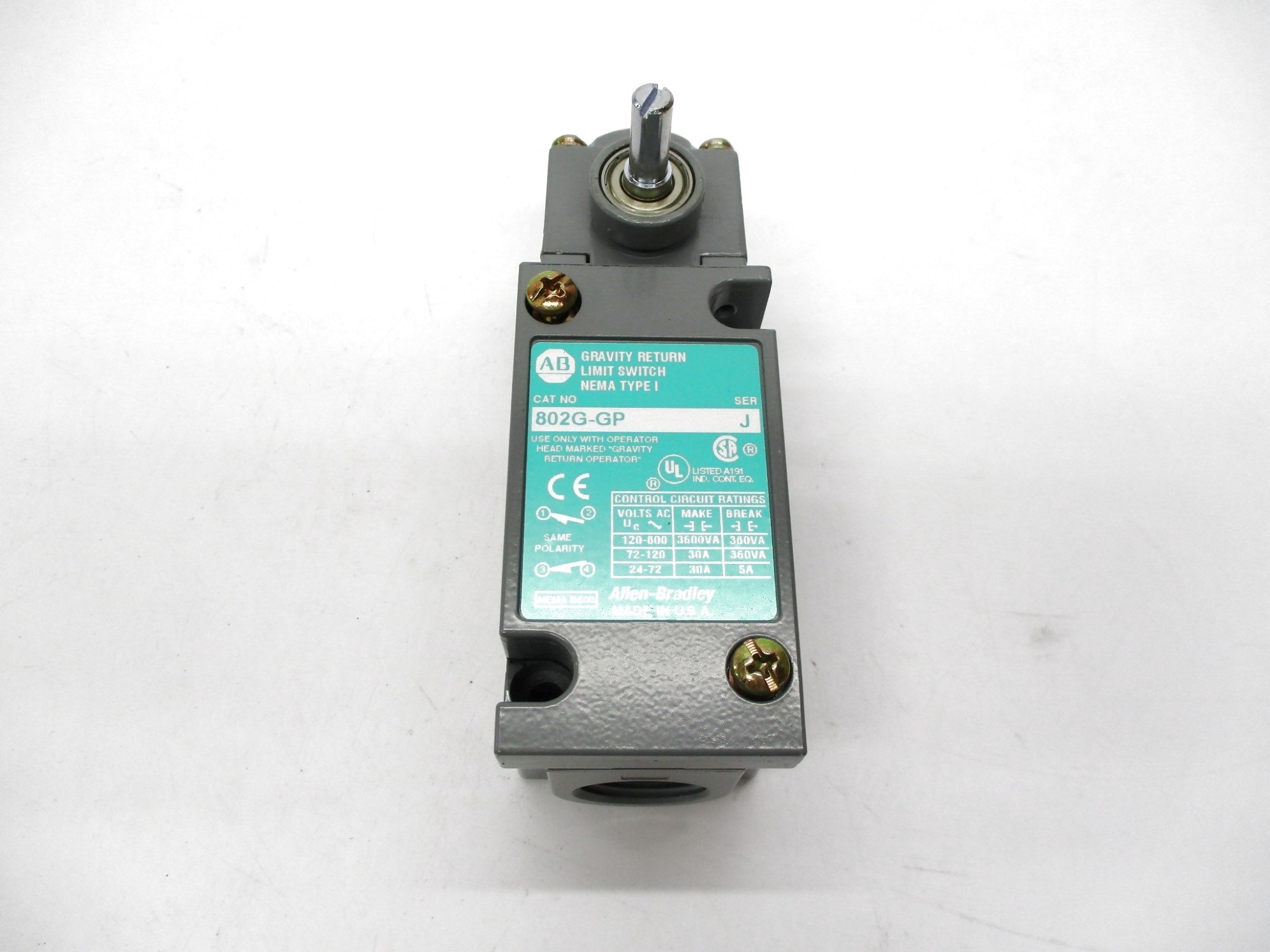 ALLEN BRADLEY 802G-GP SER. J (WH) NSMP