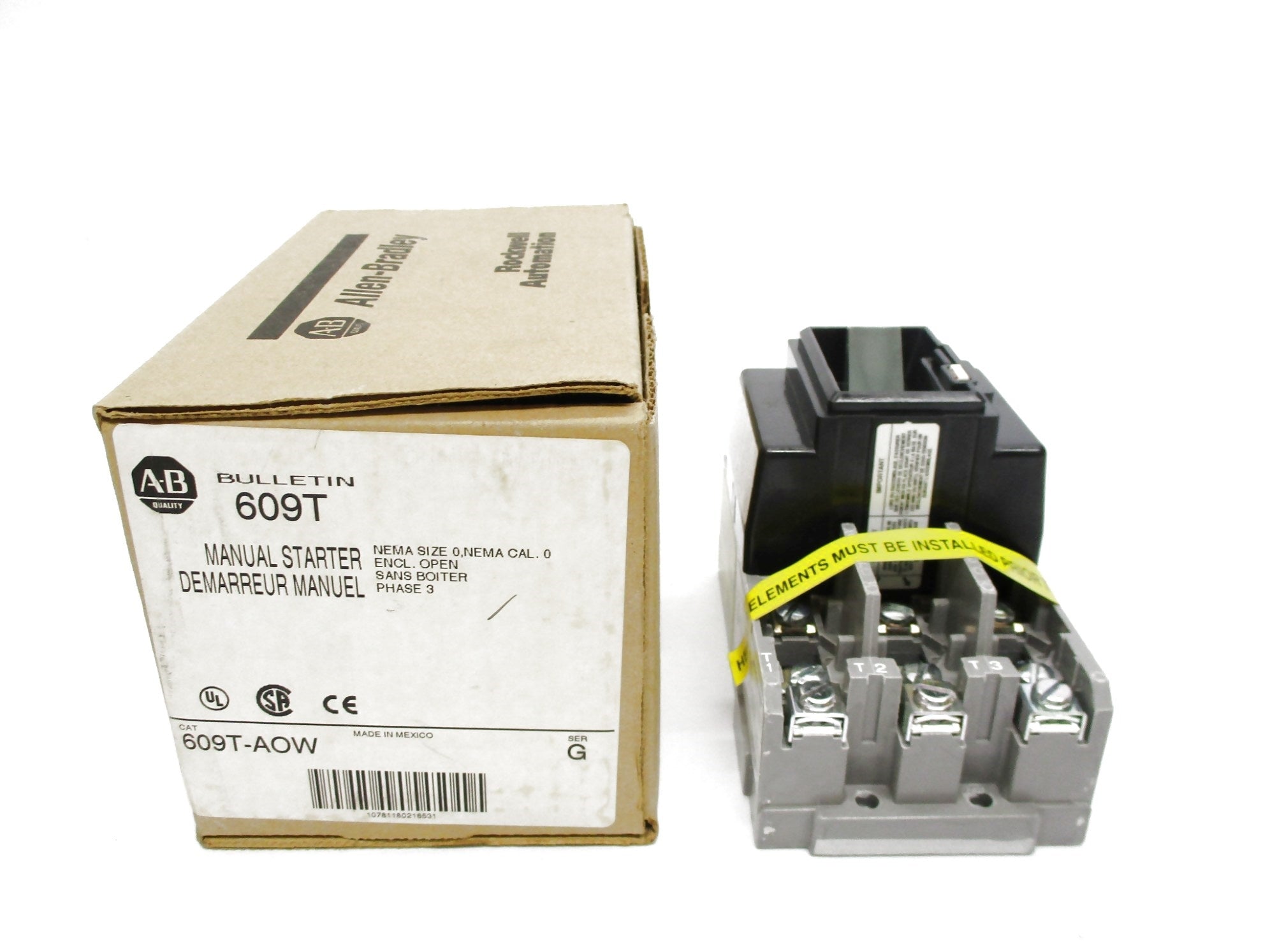 ALLEN BRADLEY 609T-AOW SER. G (BR/WH) NSMP