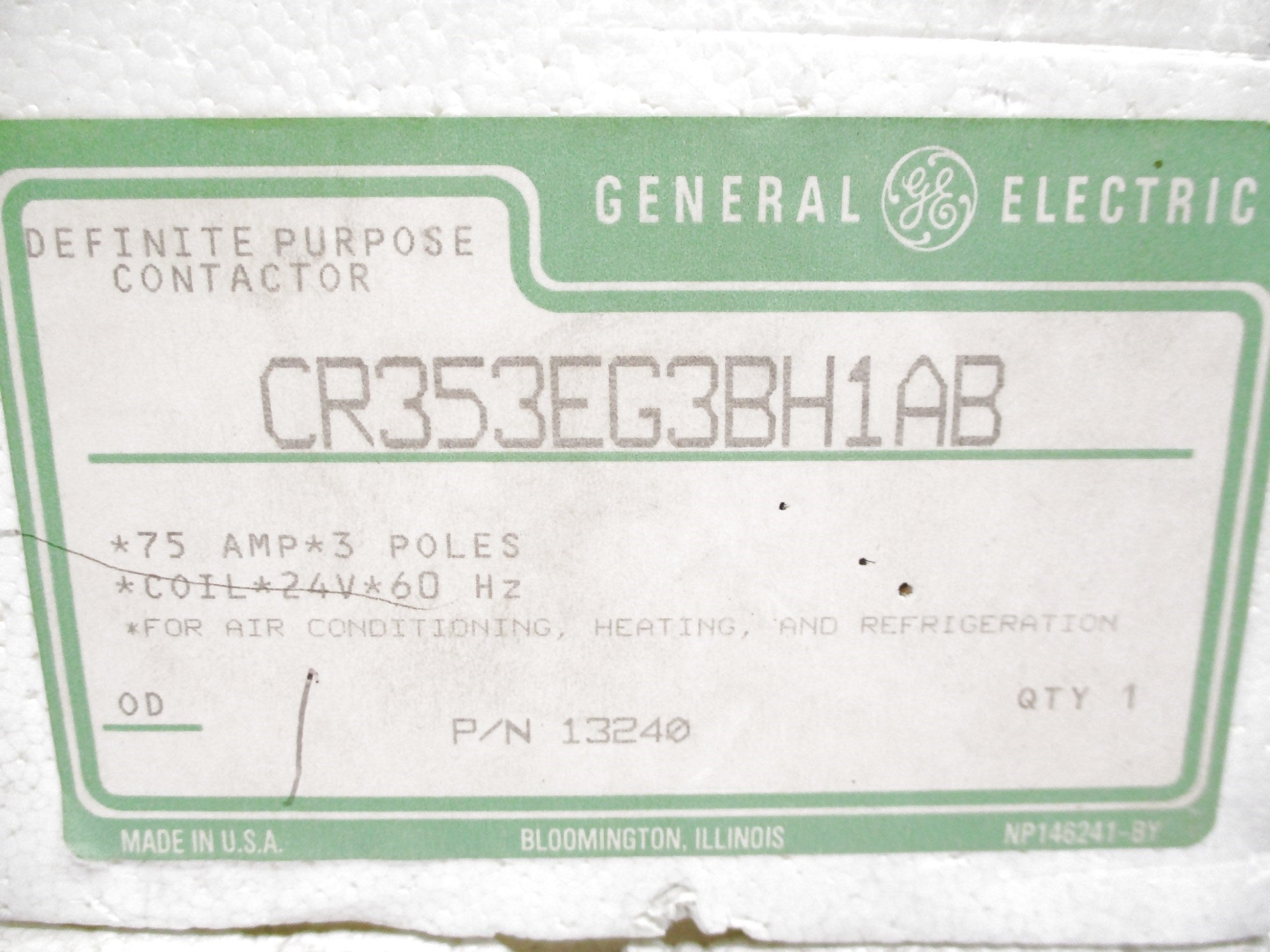 GENERAL ELECTRIC CR353EG3BH1AB 24V NSMP