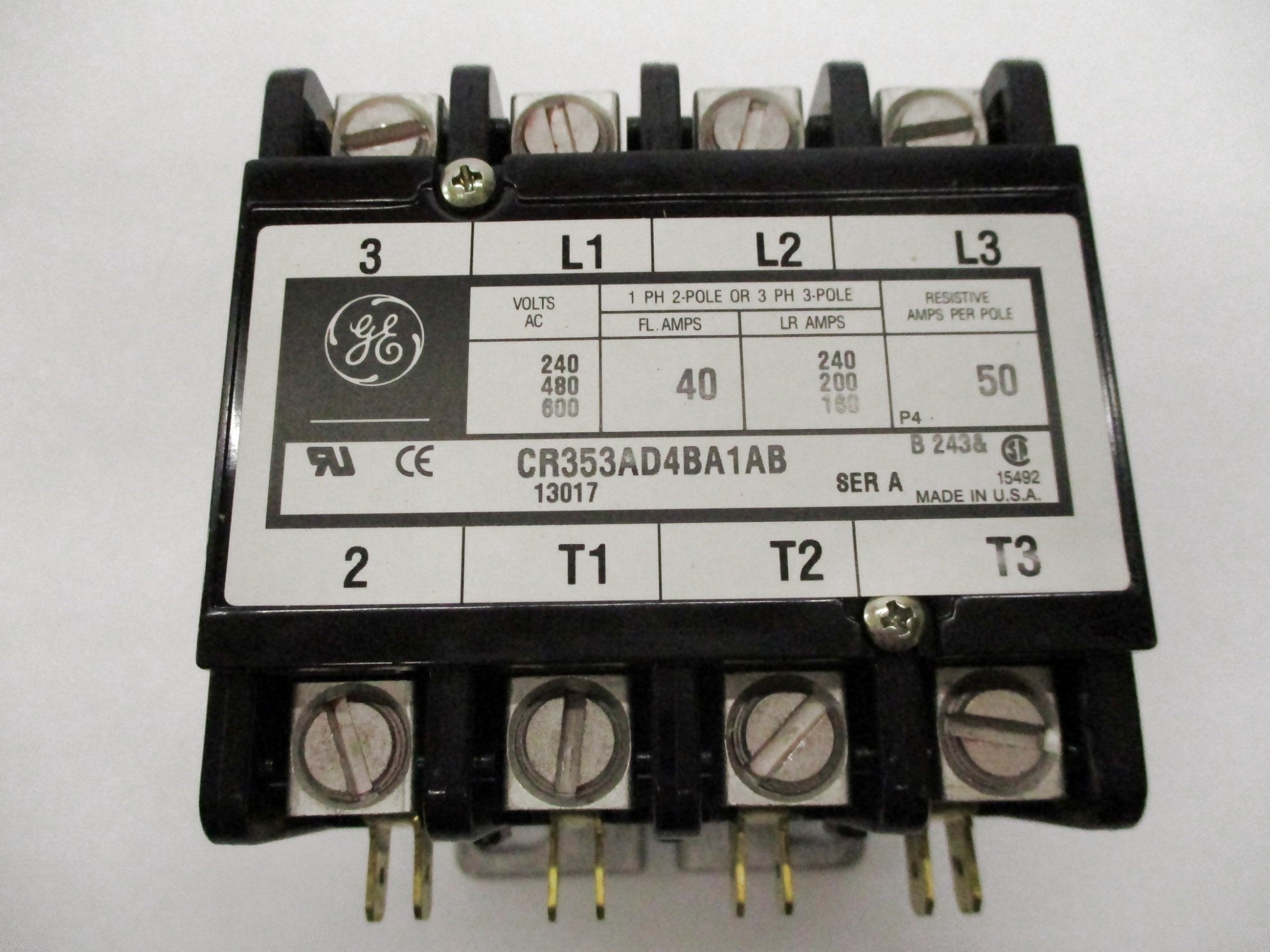 GENERAL ELECTRIC CR353AD4BA1AB 110-120V NSMP
