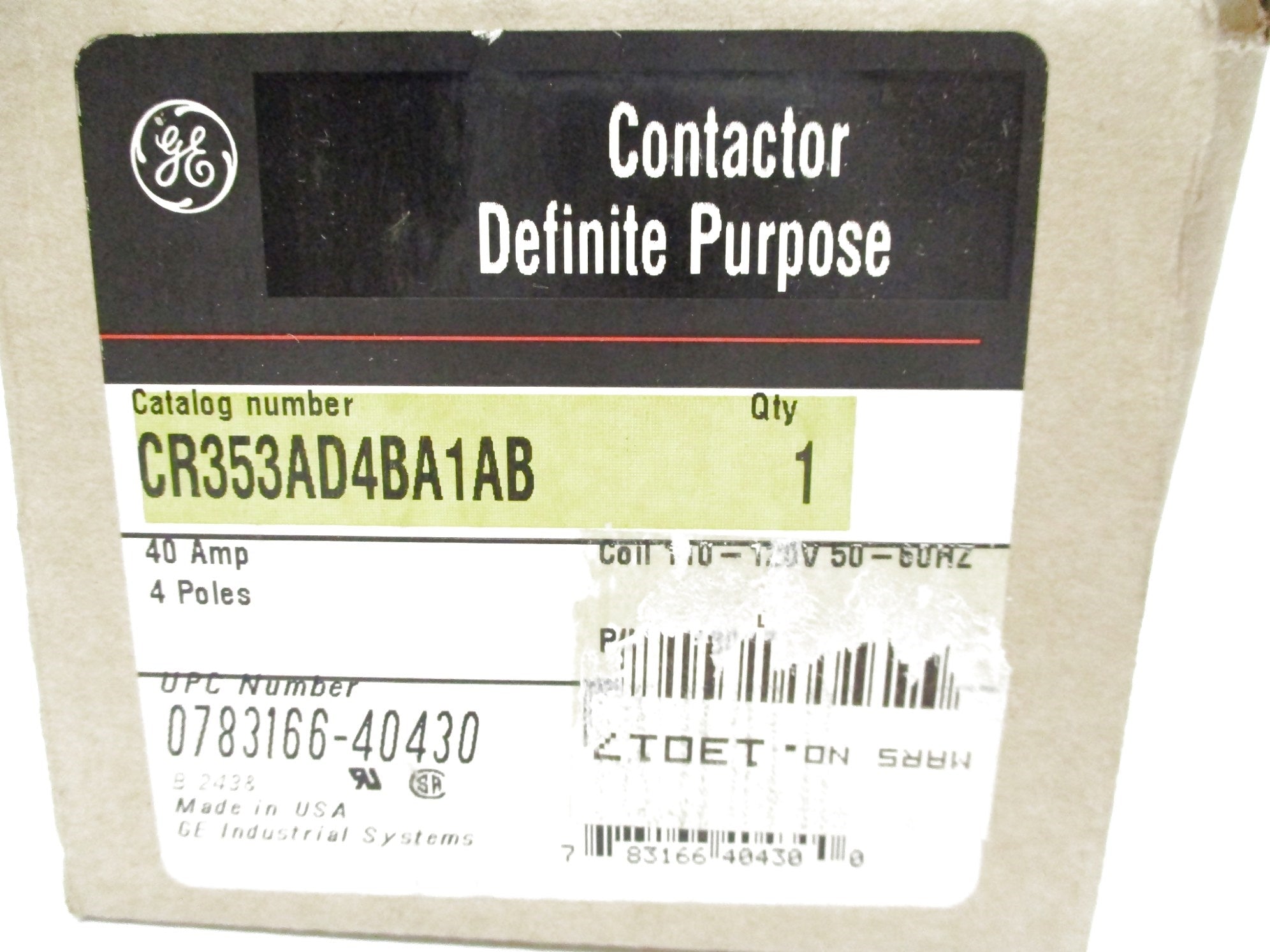 GENERAL ELECTRIC CR353AD4BA1AB 110-120V NSMP