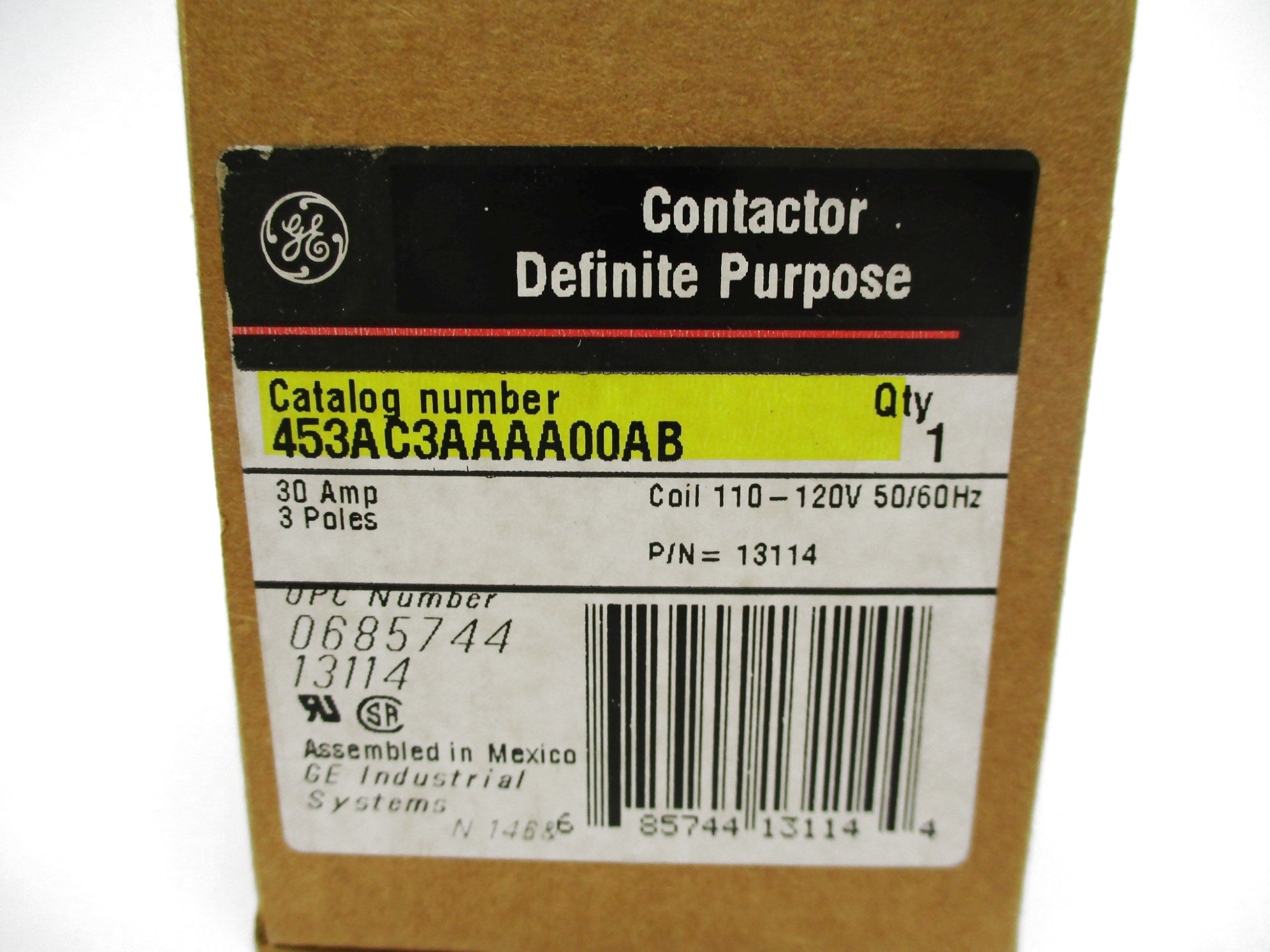 GENERAL ELECTRIC 453AC3AAAA00AB 120V NSMP