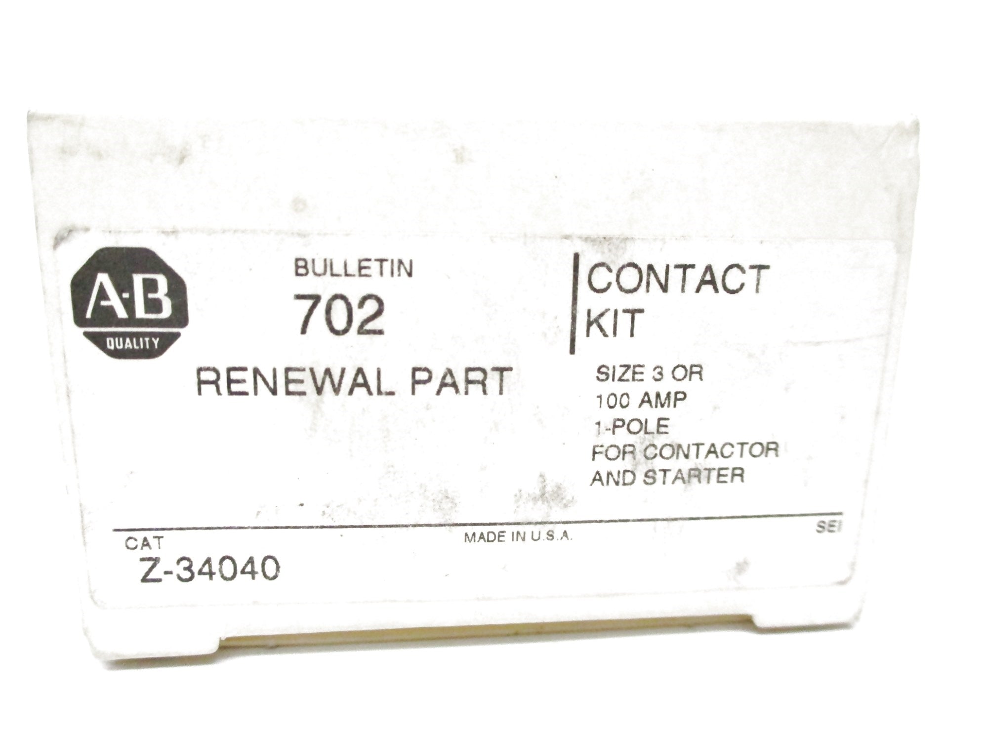 ALLEN BRADLEY Z-34040 100A (GY/BL) NSMP