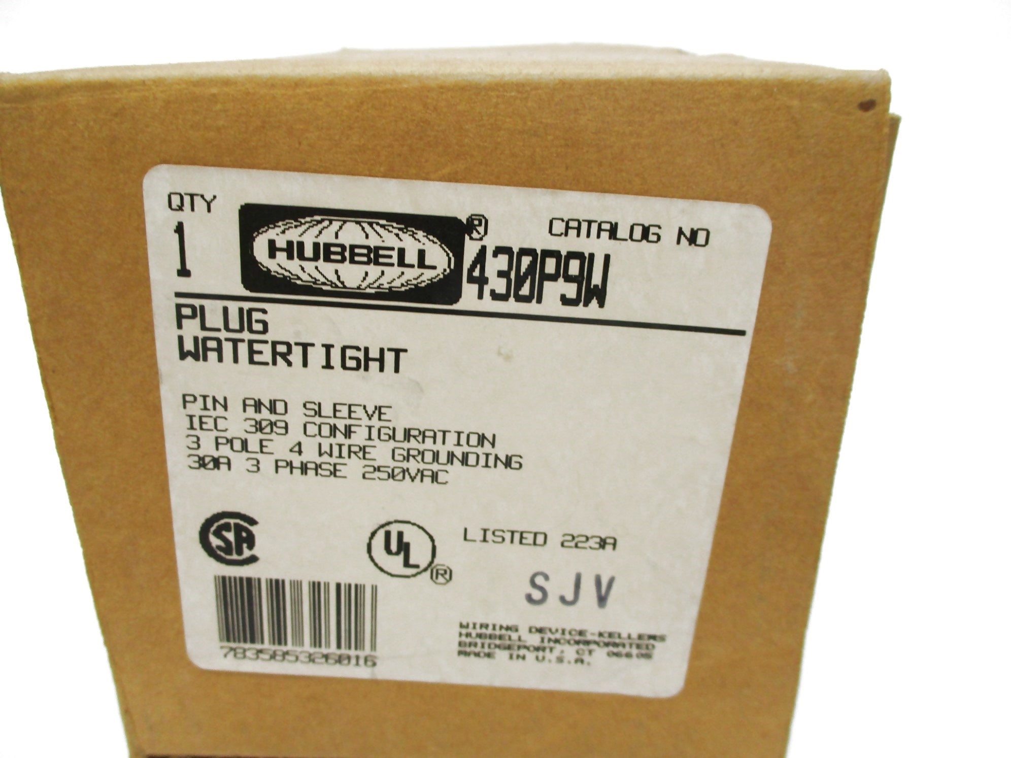 HUBBELL 430P9W NSMP