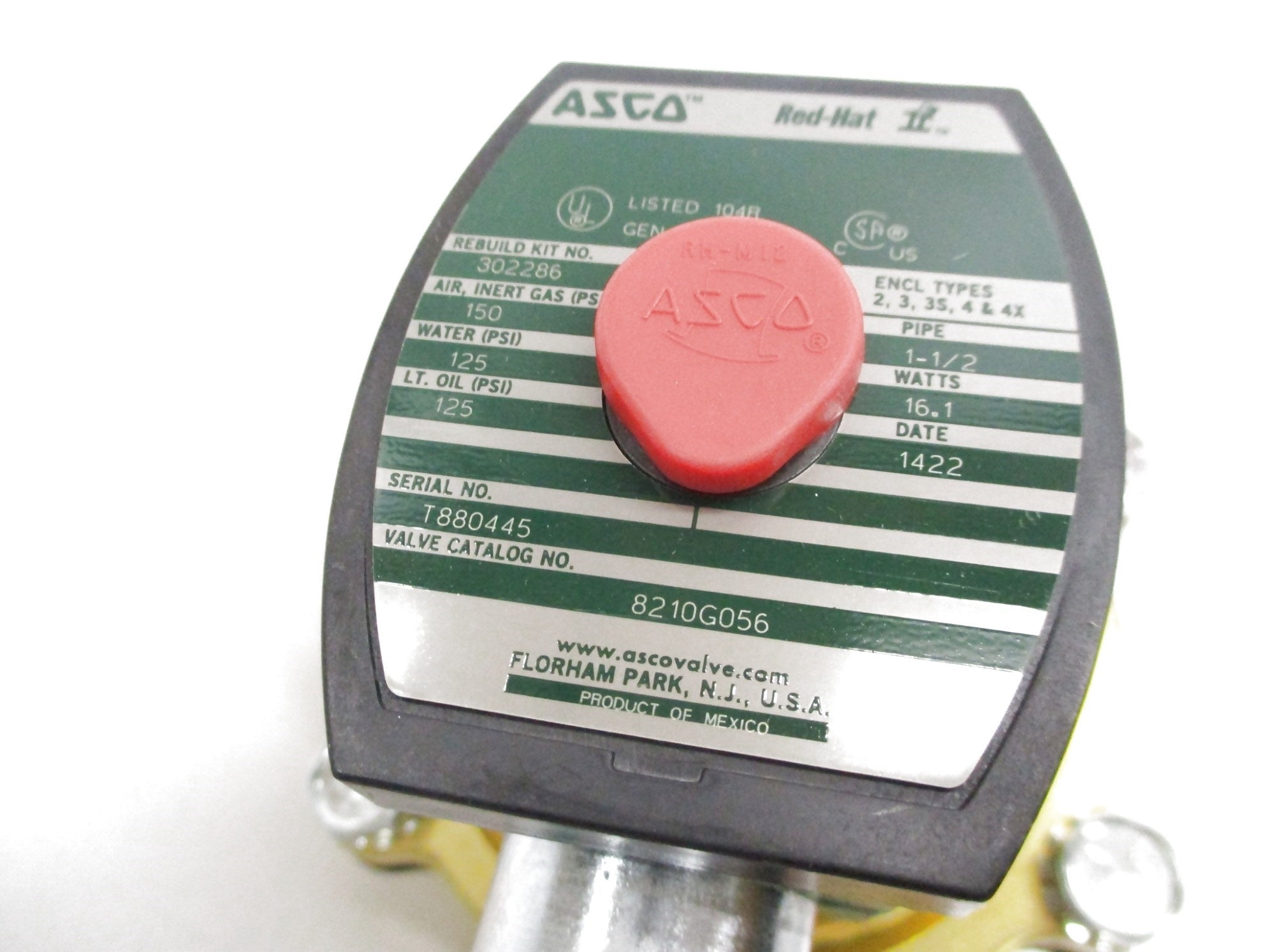 ASCO 8210G056 120V 125PSI 1 1/2" NSMP