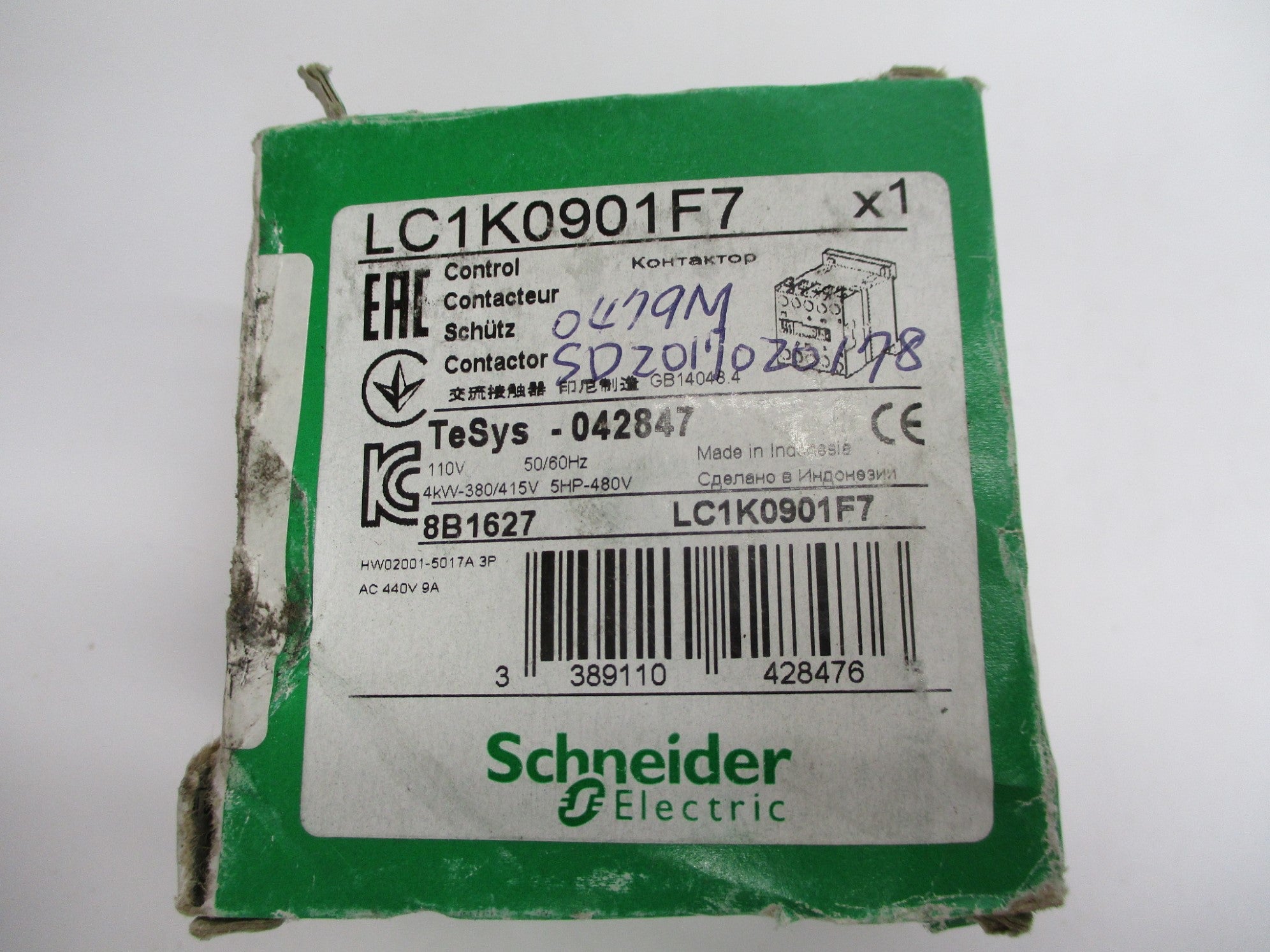 SCHNEIDER ELECTRIC LC1K0901F7 110V NSMP