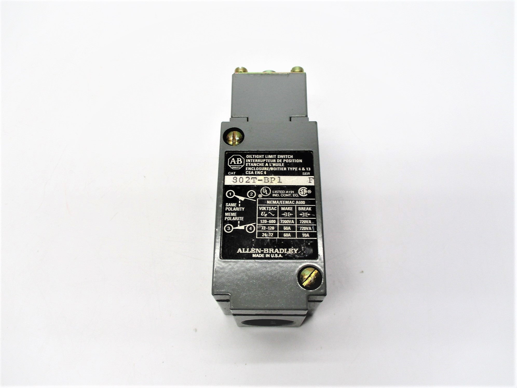 ALLEN BRADLEY 802T-BP1 SER. F NSNP