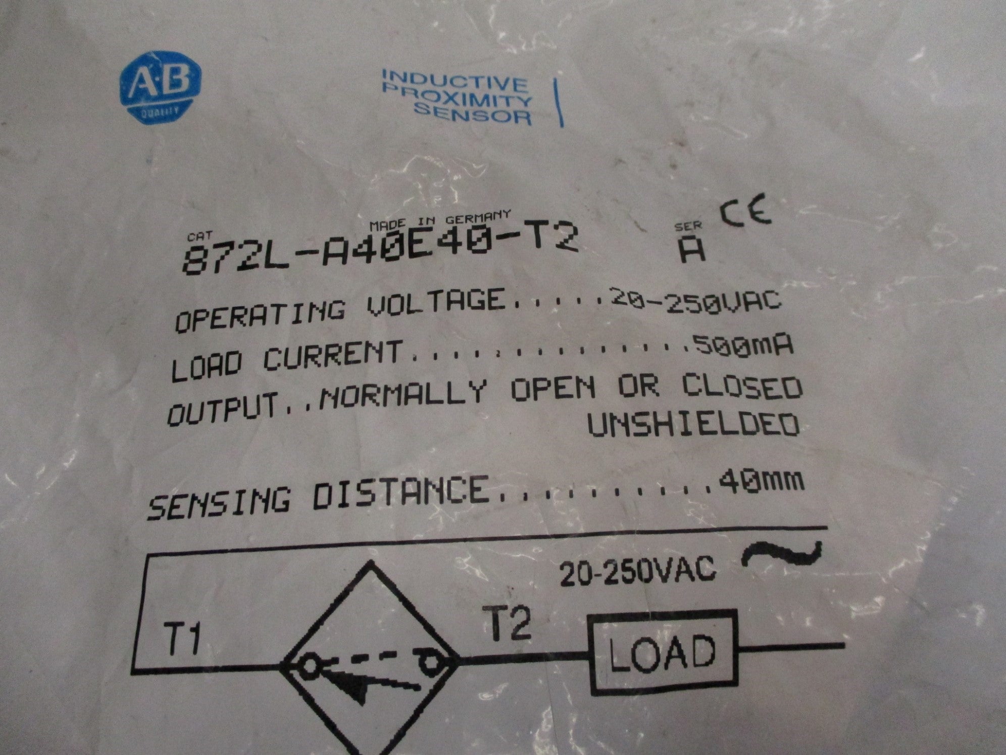 ALLEN BRADLEY 872L-A40E40-T2 SER. A NSMP