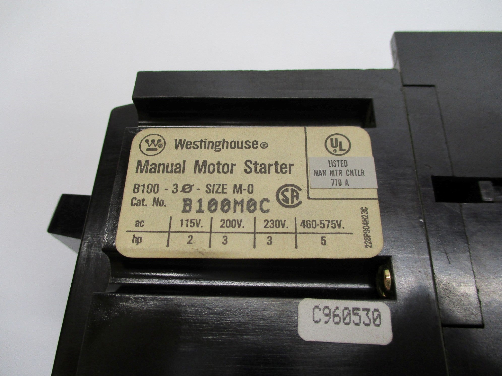 WESTINGHOUSE B100M0C NSMP