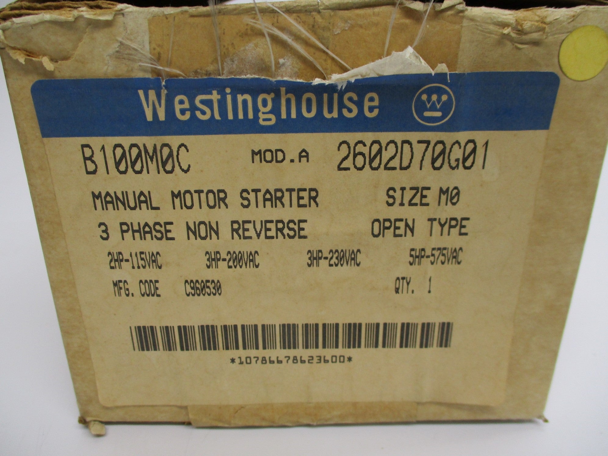 WESTINGHOUSE B100M0C NSMP