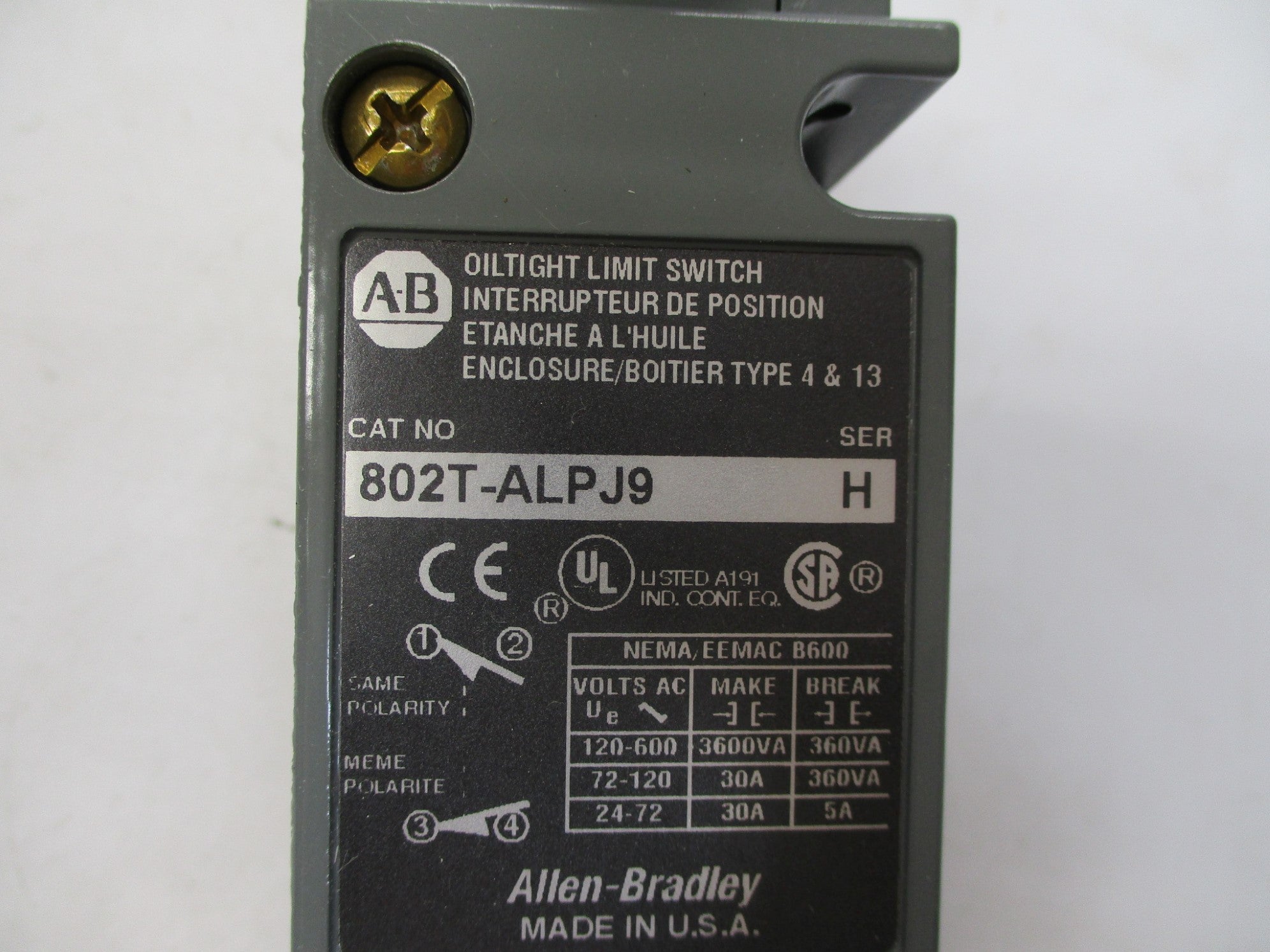 INDUSTRIAL SPARE PART 802T-ALPJ9 SER. H (GY/BL) NSMP