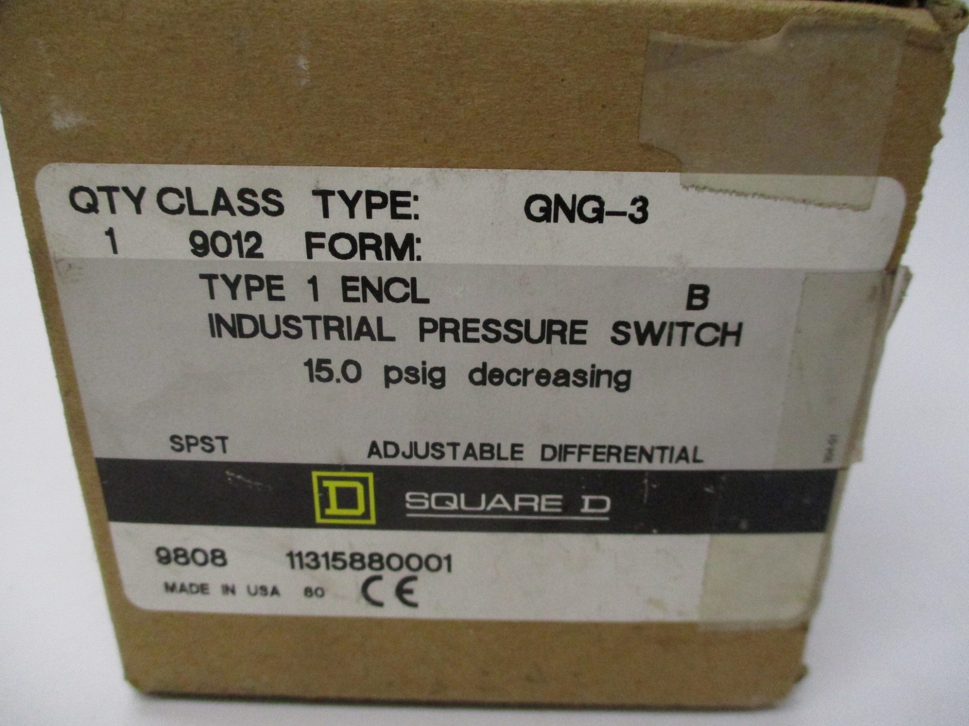 SQUARE D 9012GNG-3 NSMP