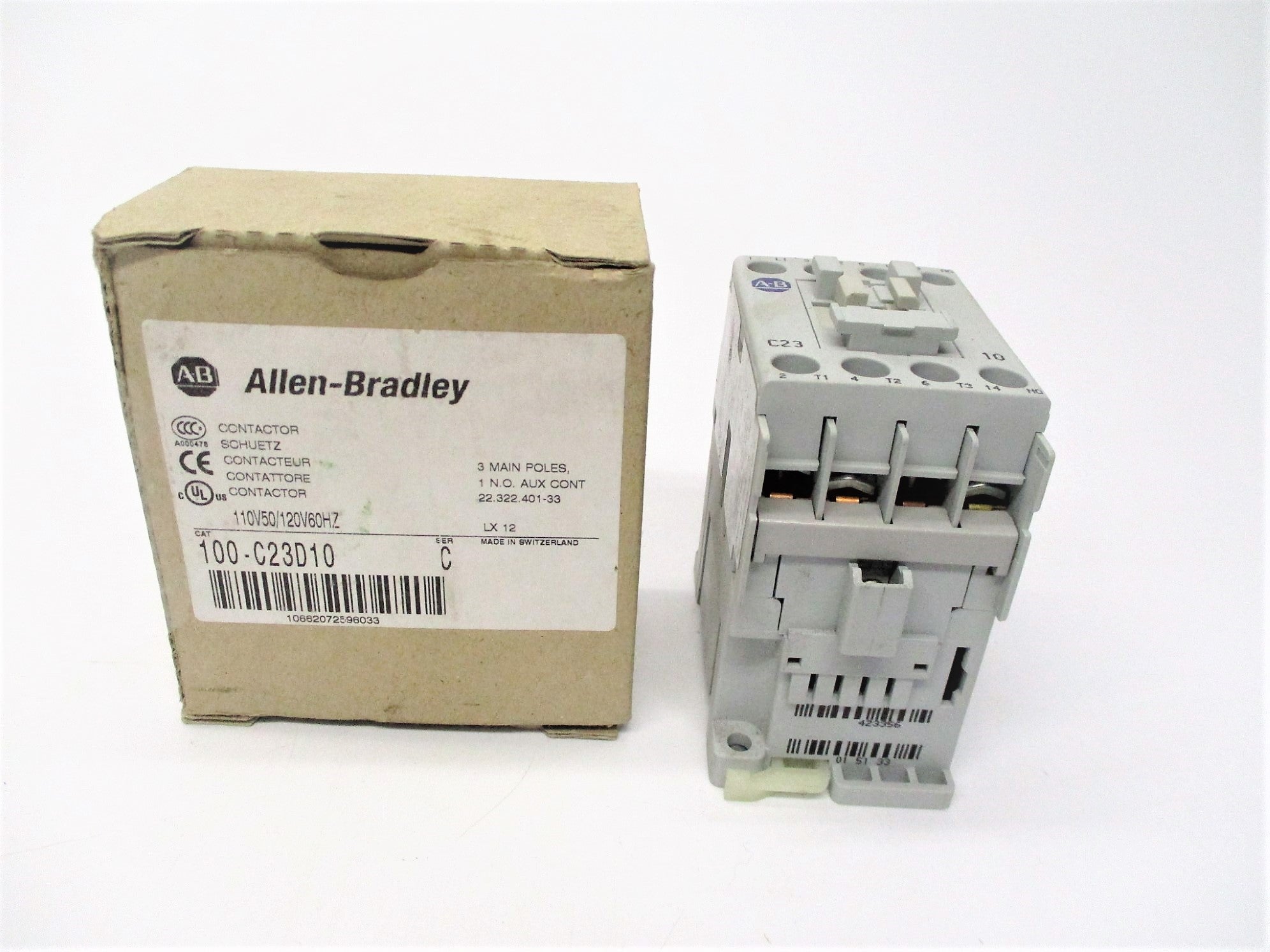 ALLEN BRADLEY 100-C23D10 SER. C (BR/WH) 110/120V NSMP