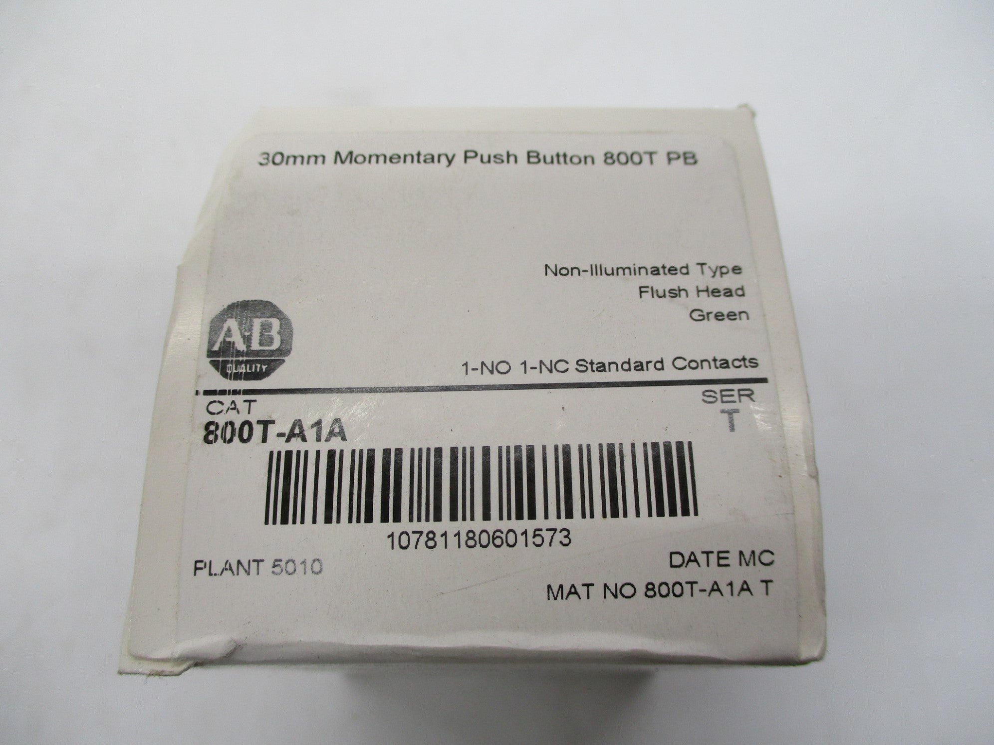 ALLEN BRADLEY 800T-A1A SER. T (WH) NSFS