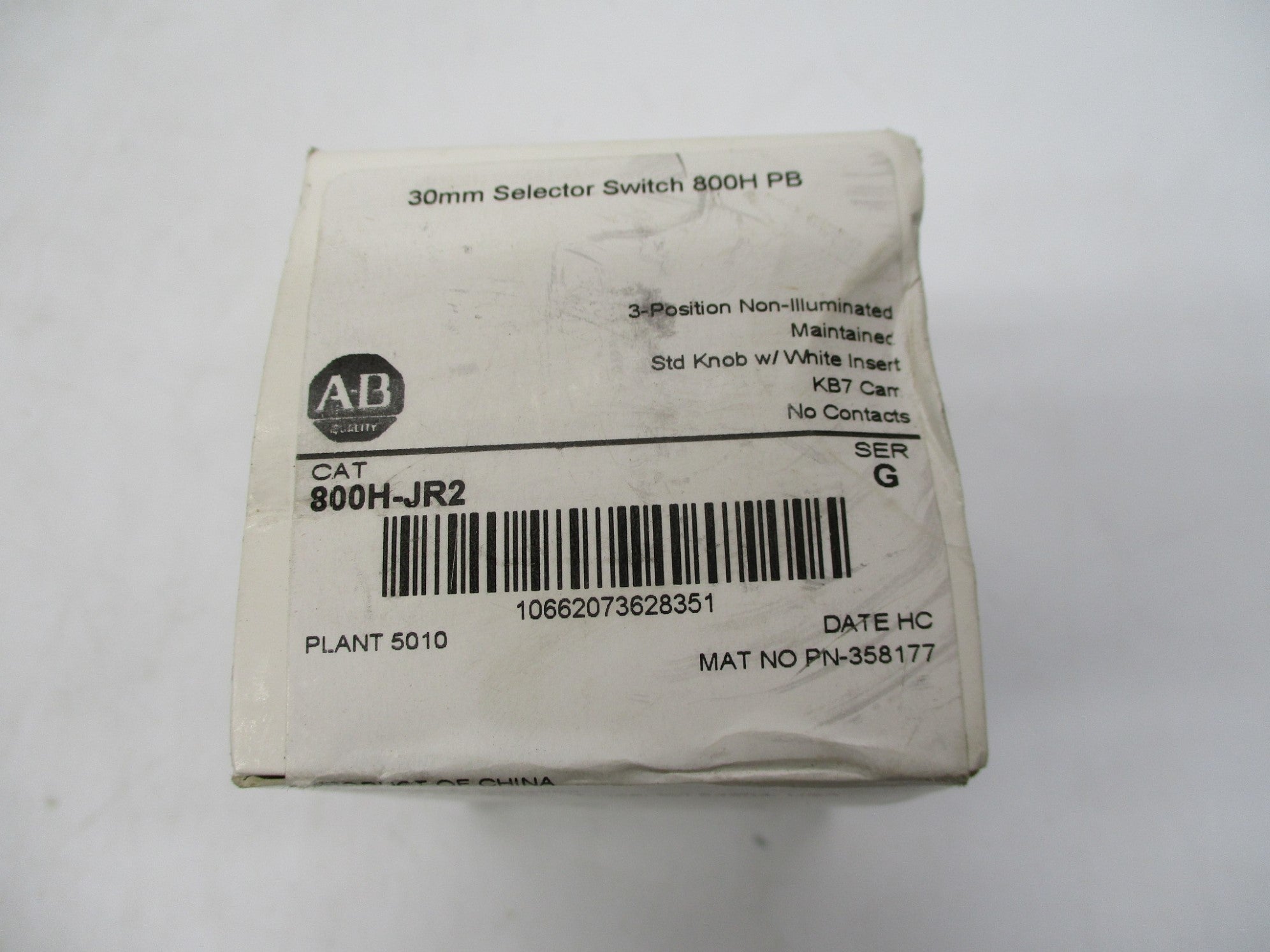 ALLEN BRADLEY 800H-JR2 SER. G (WH) NSFS