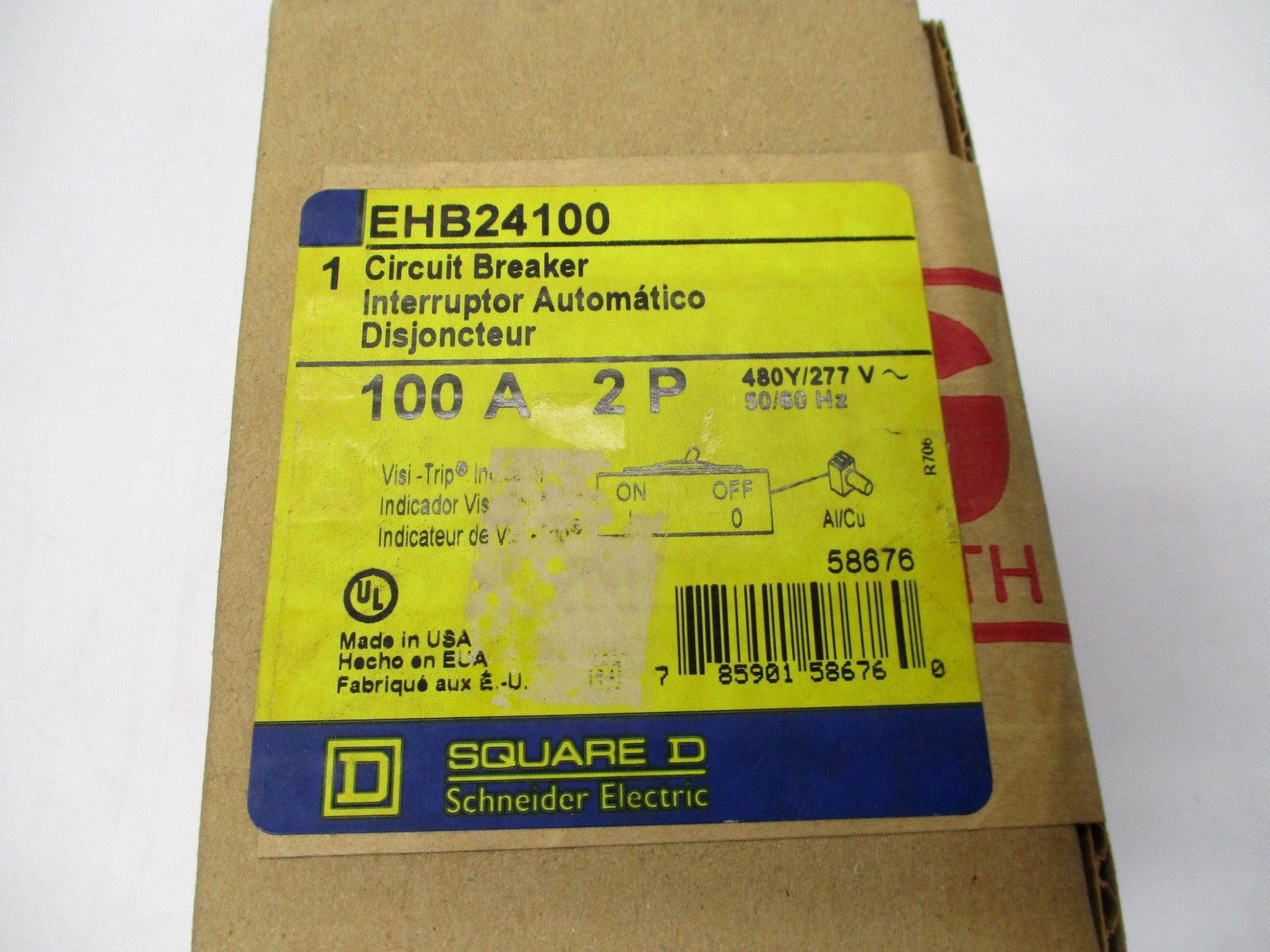 SQUARE D EHB24100 100A 277V NSFS