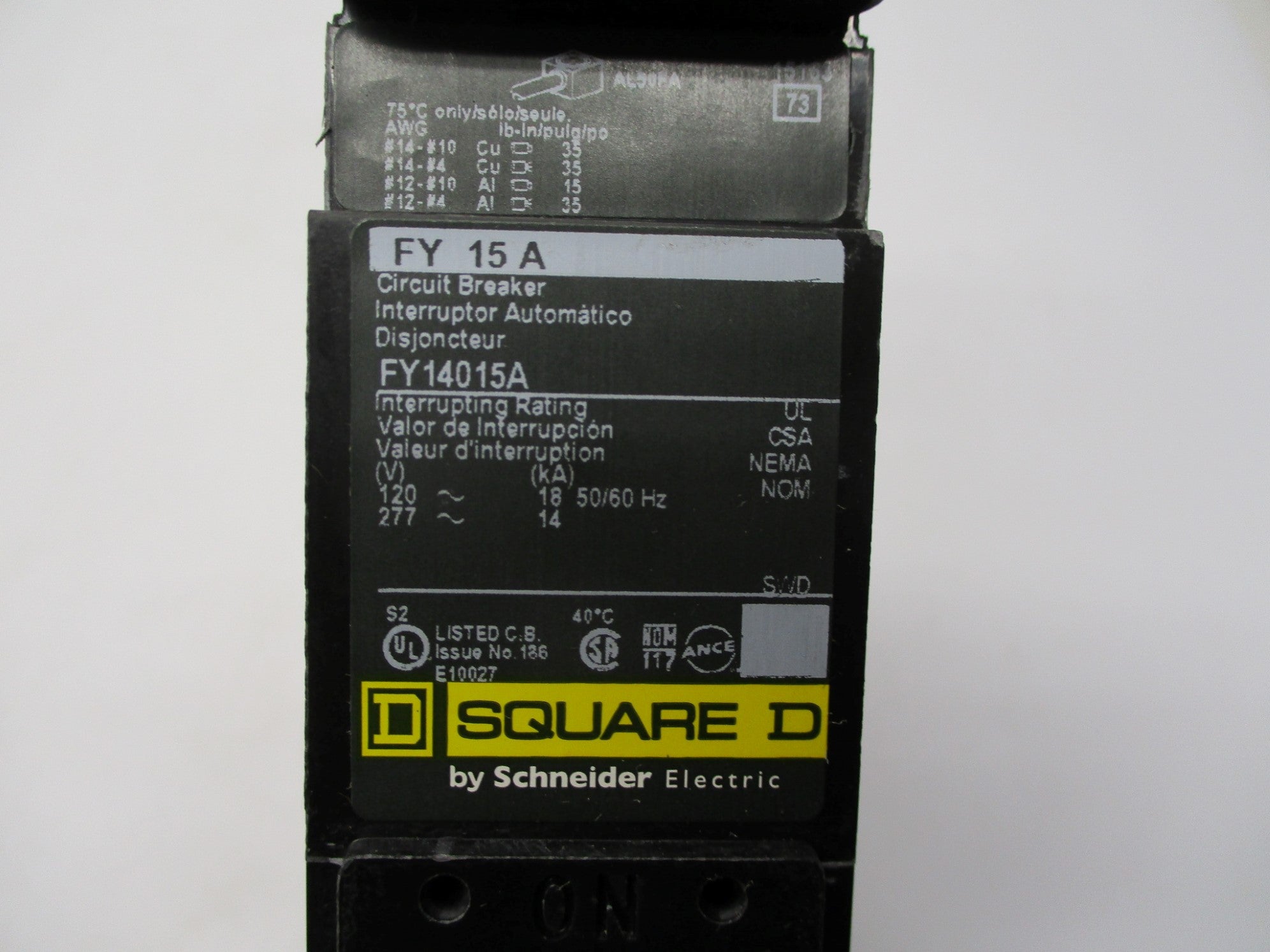 SQUARE D FY14015A 15A 277V (GREEN) NSMP
