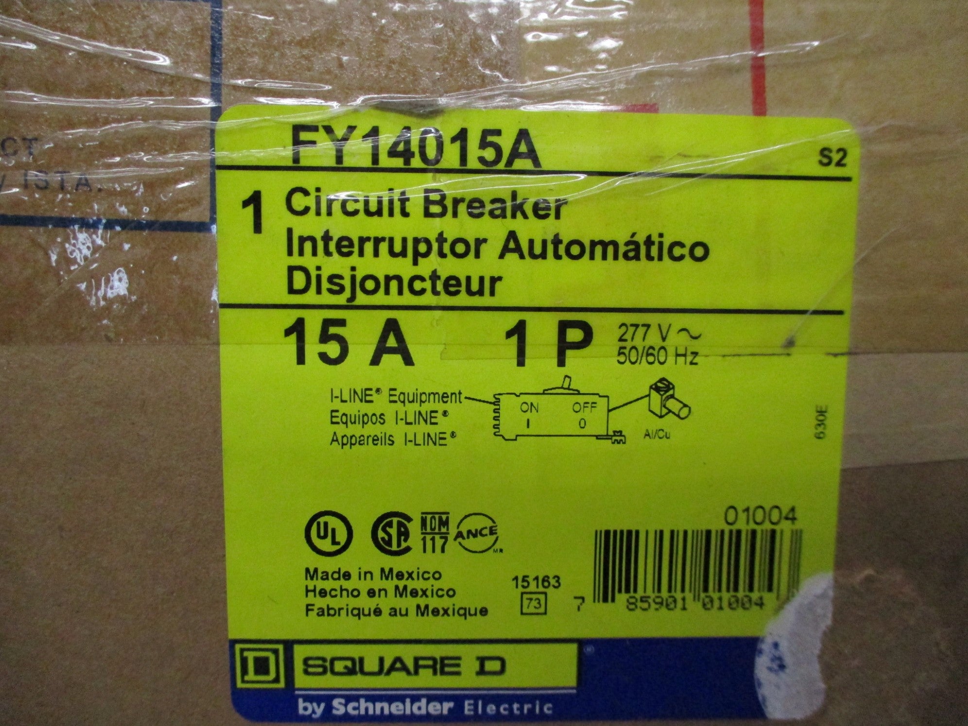 SQUARE D FY14015A 15A 277V (GREEN) NSMP