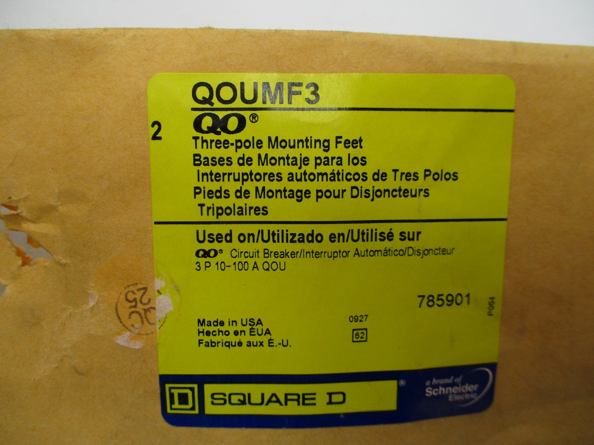 SQUARE D QOUMF3 (PKG OF 2) NSMP