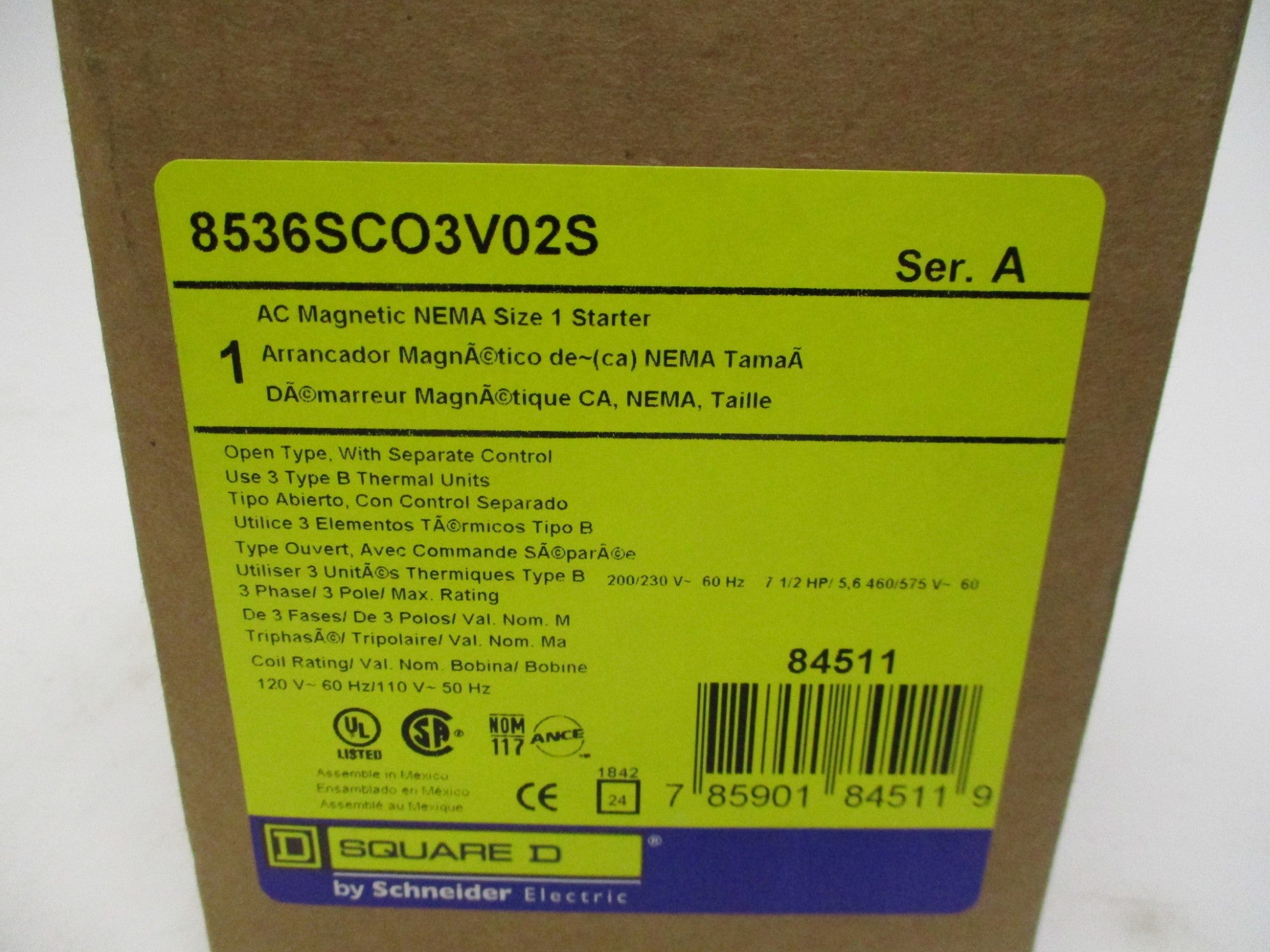 SQUARE D 8536SCO3V02S SER. A NSMP