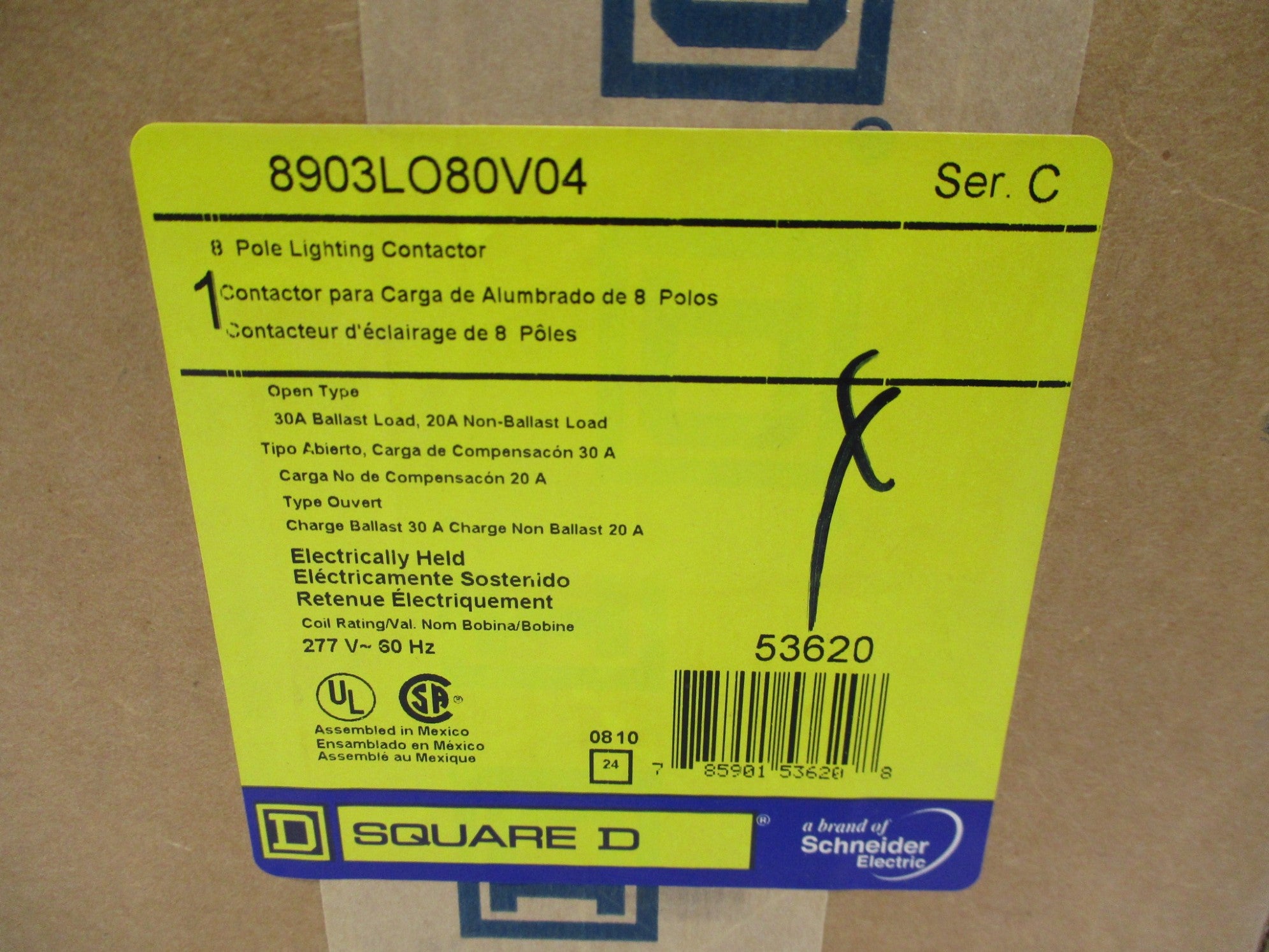 SQUARE D 8903LO80V04 SER. C 277V NSMP