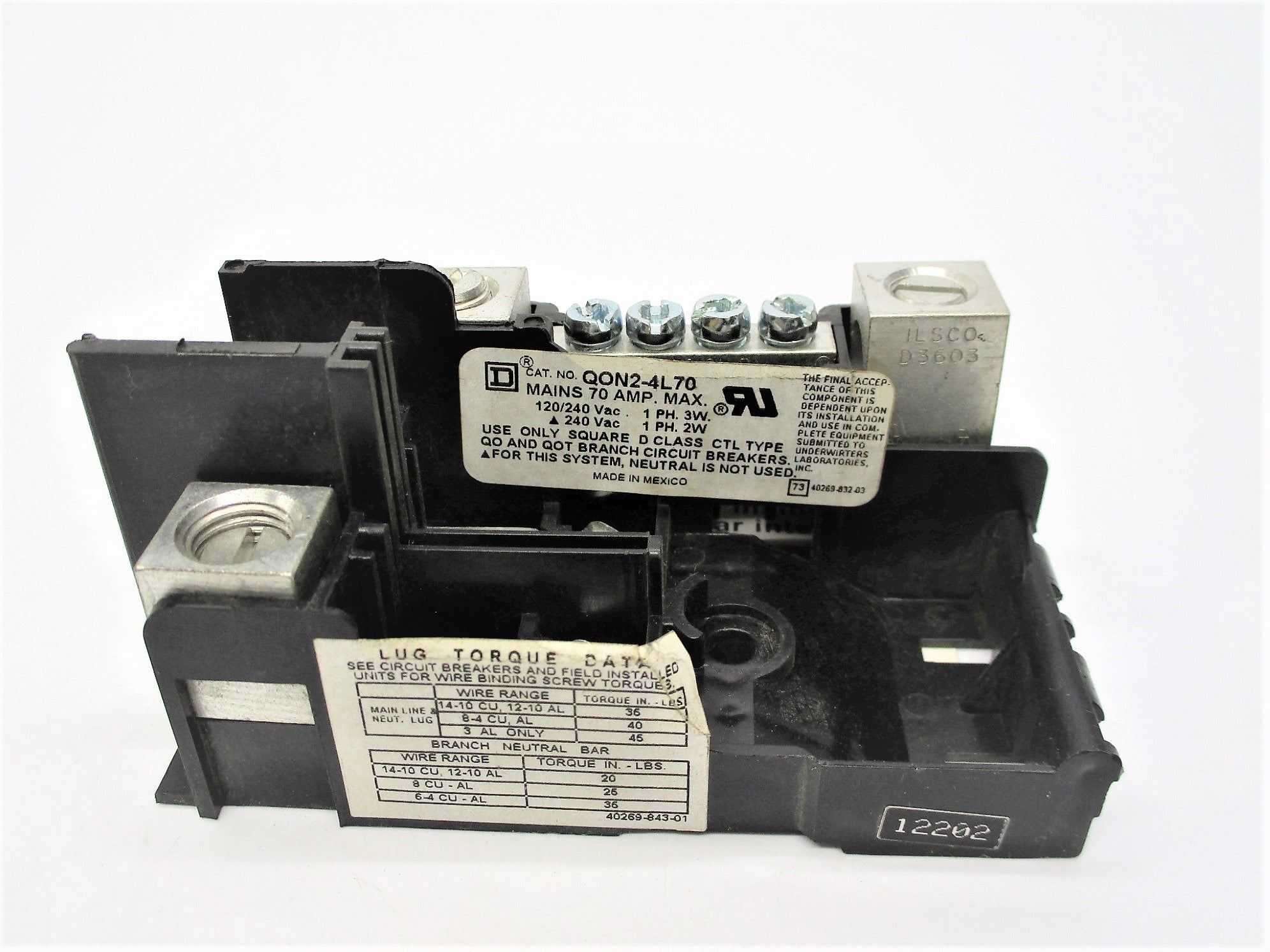 SQUARE D QON2-4L70 NSNP