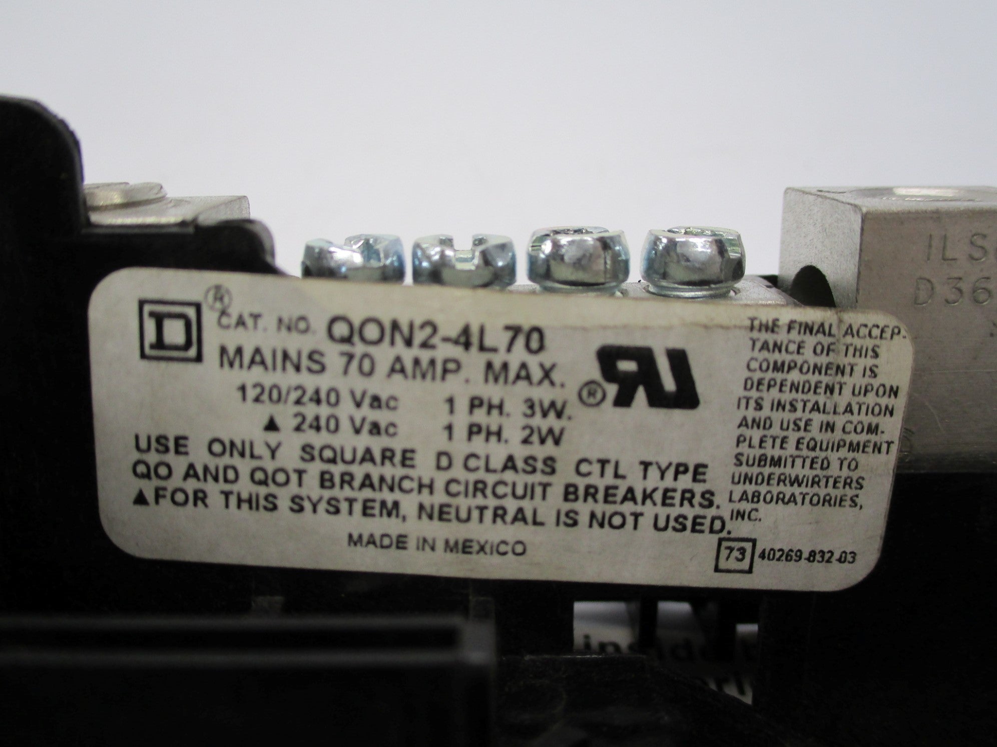 SQUARE D QON2-4L70 NSNP