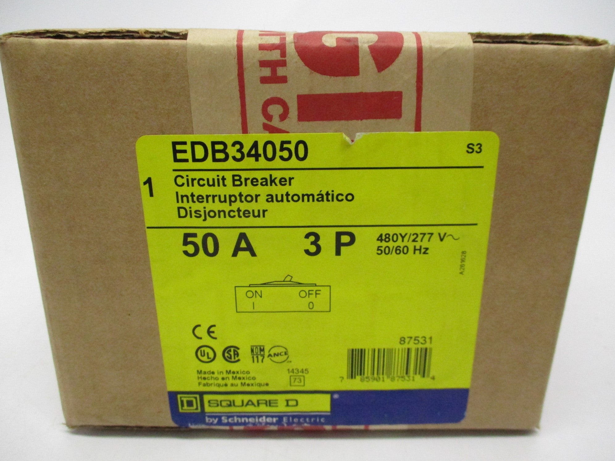 SQUARE D EDB34050 50A 277V NSFS