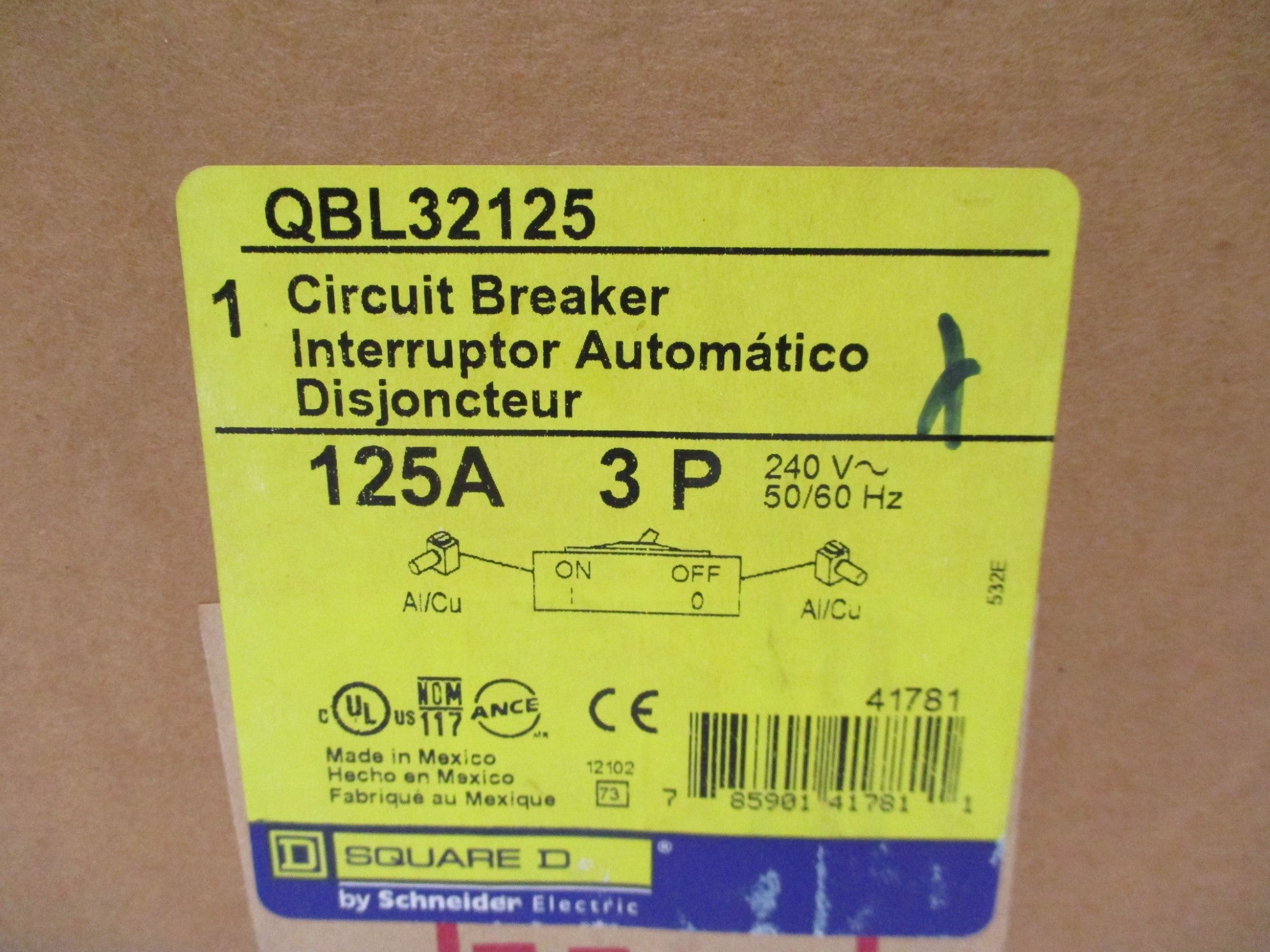 SQUARE D QBL32125 NSMP