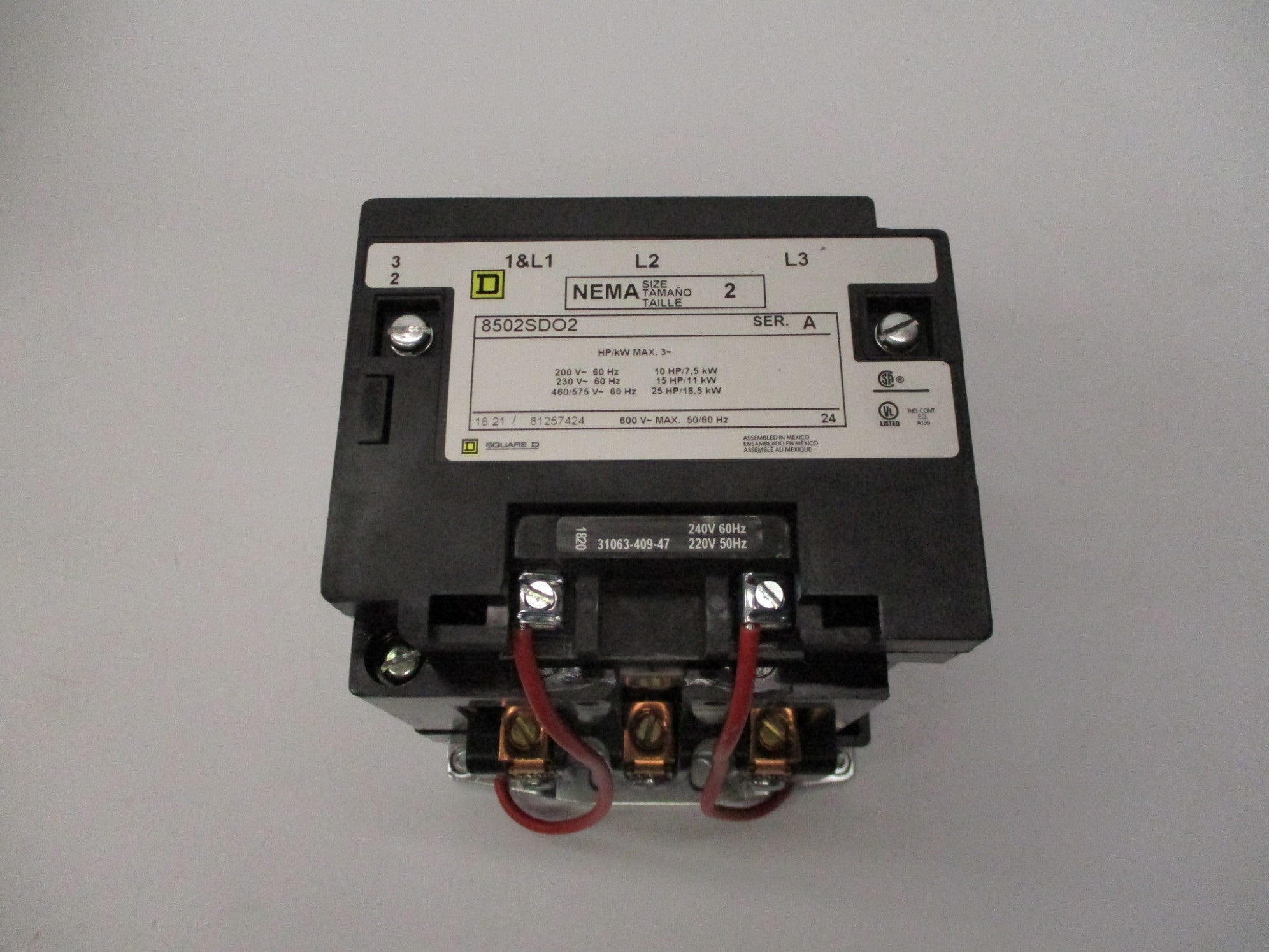 SQUARE D 8502SDO2V03 SER. A 220/240V NSMP