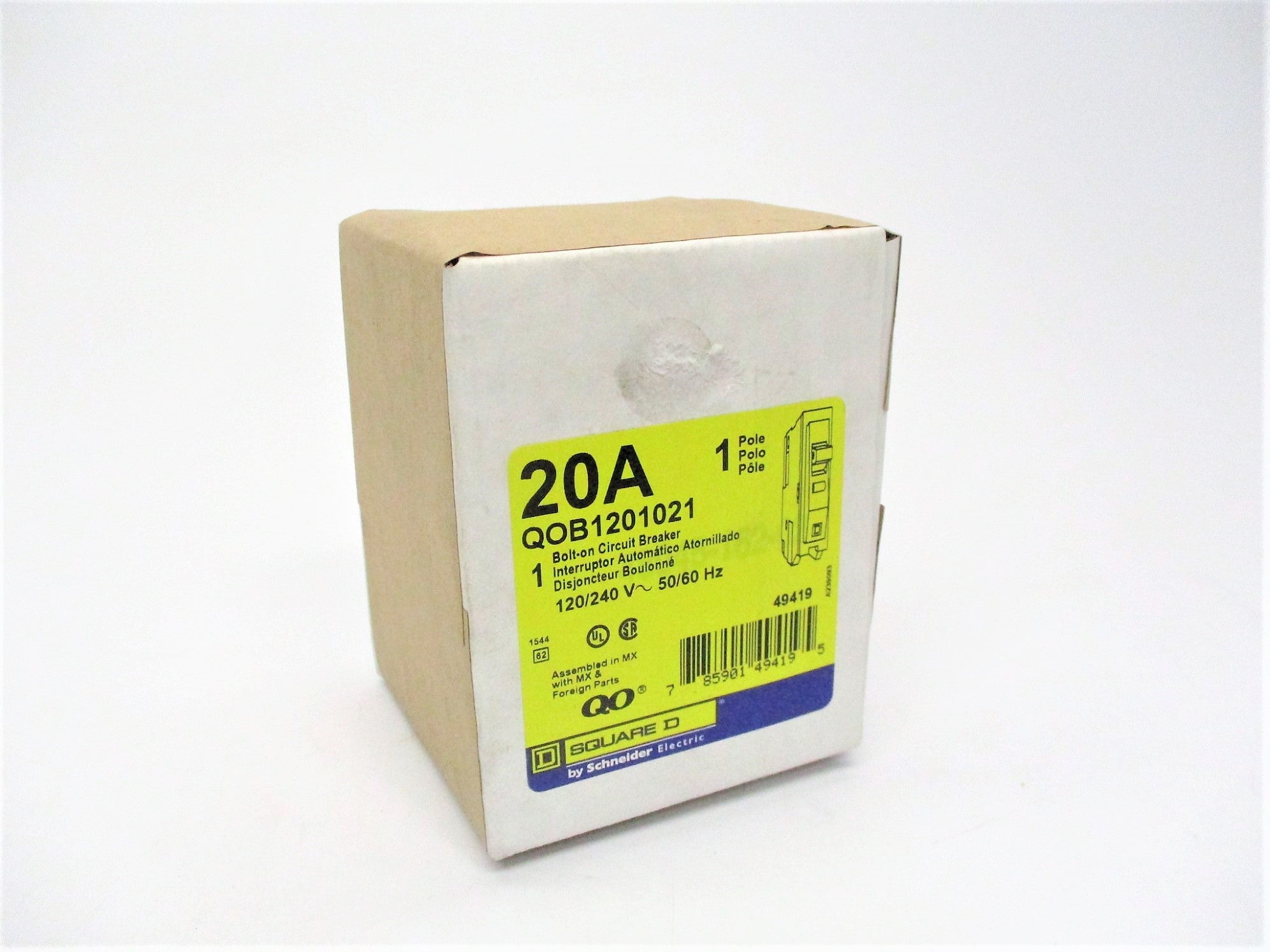 SQUARE D QOB1201021 20A 120/240V NSFS