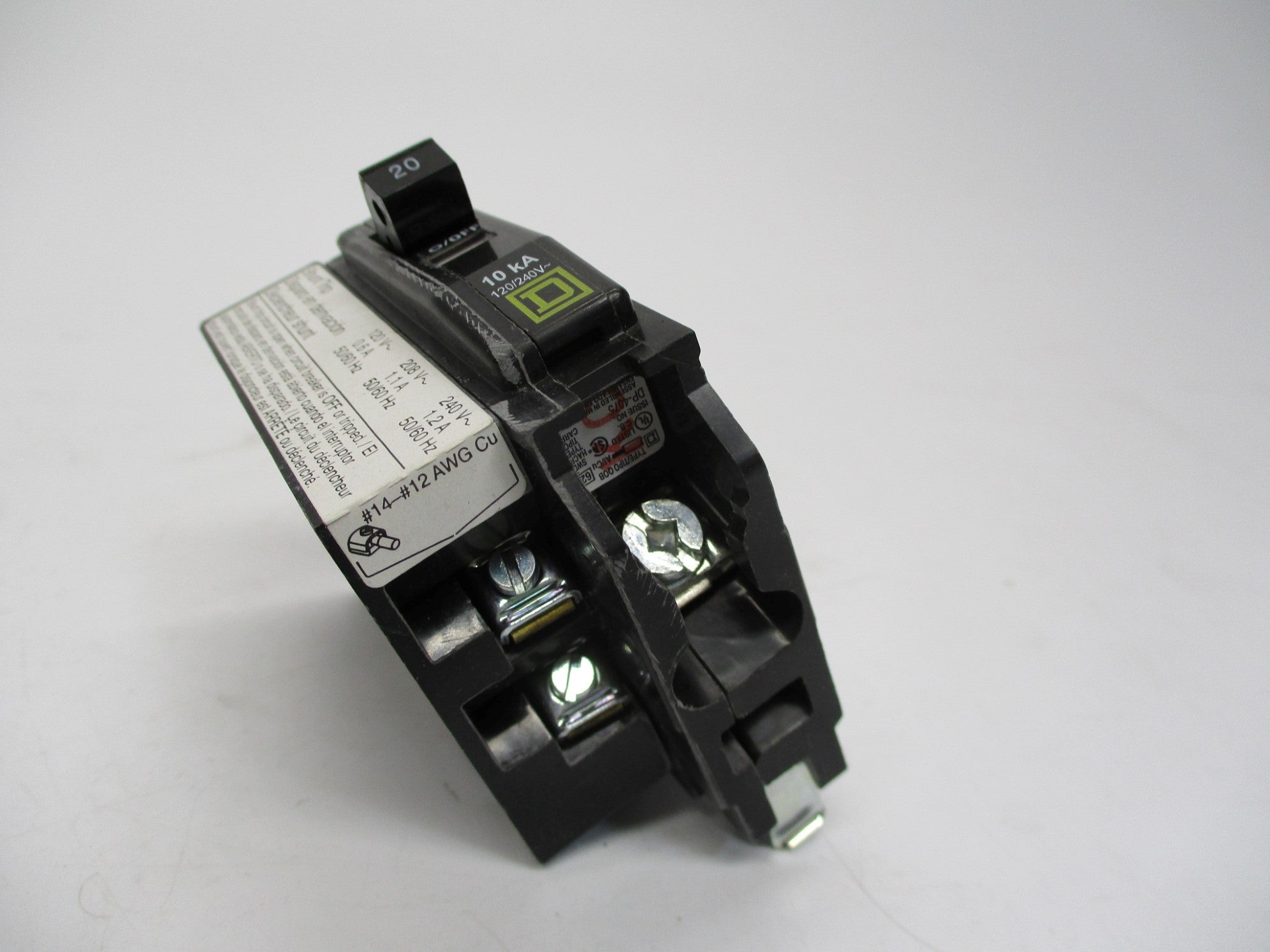 SQUARE D QOB1201021 20A 120/240V NSMP