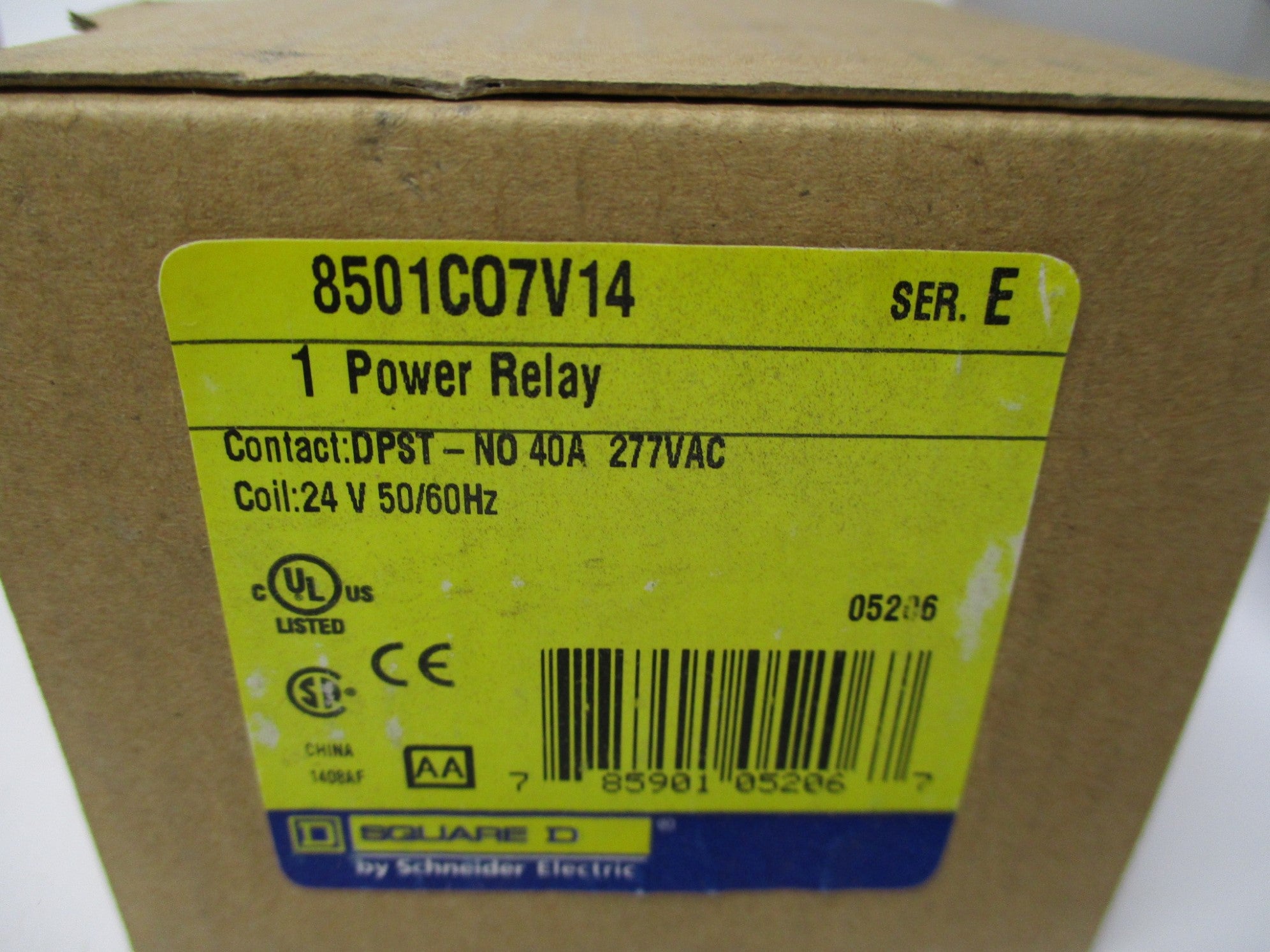 SQUARE D 8501CO7V14 SER. E 24V NSMP