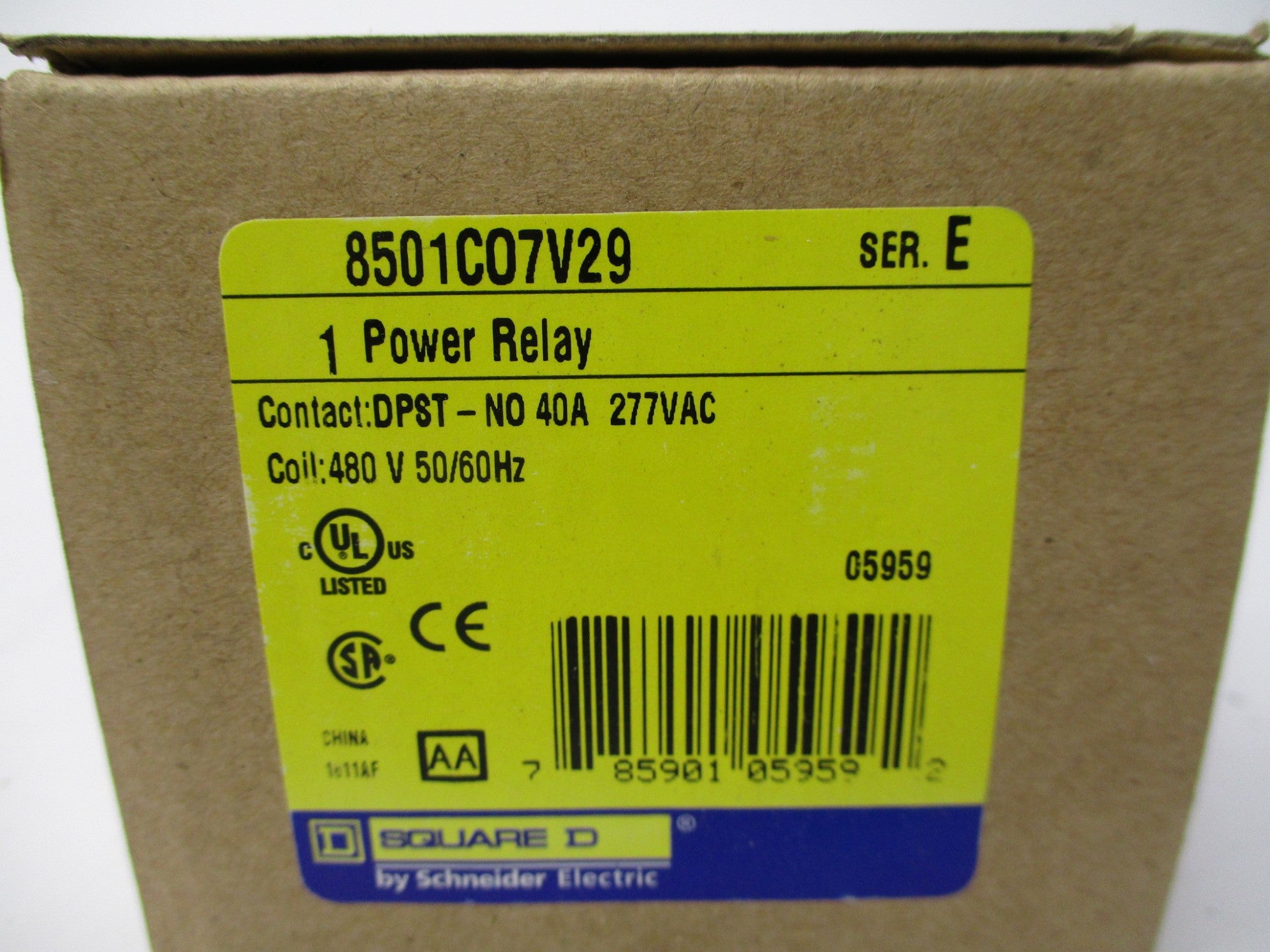 SQUARE D 8501CO7V29 SER. E 480V NSMP