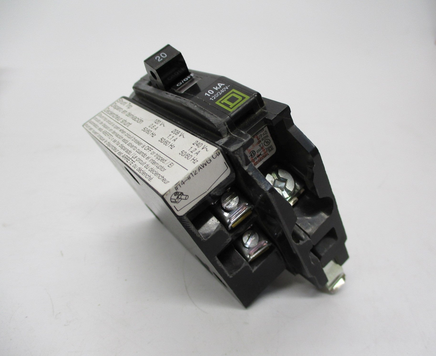 SQUARE D QOB1201021 20A 120/240V NSNP