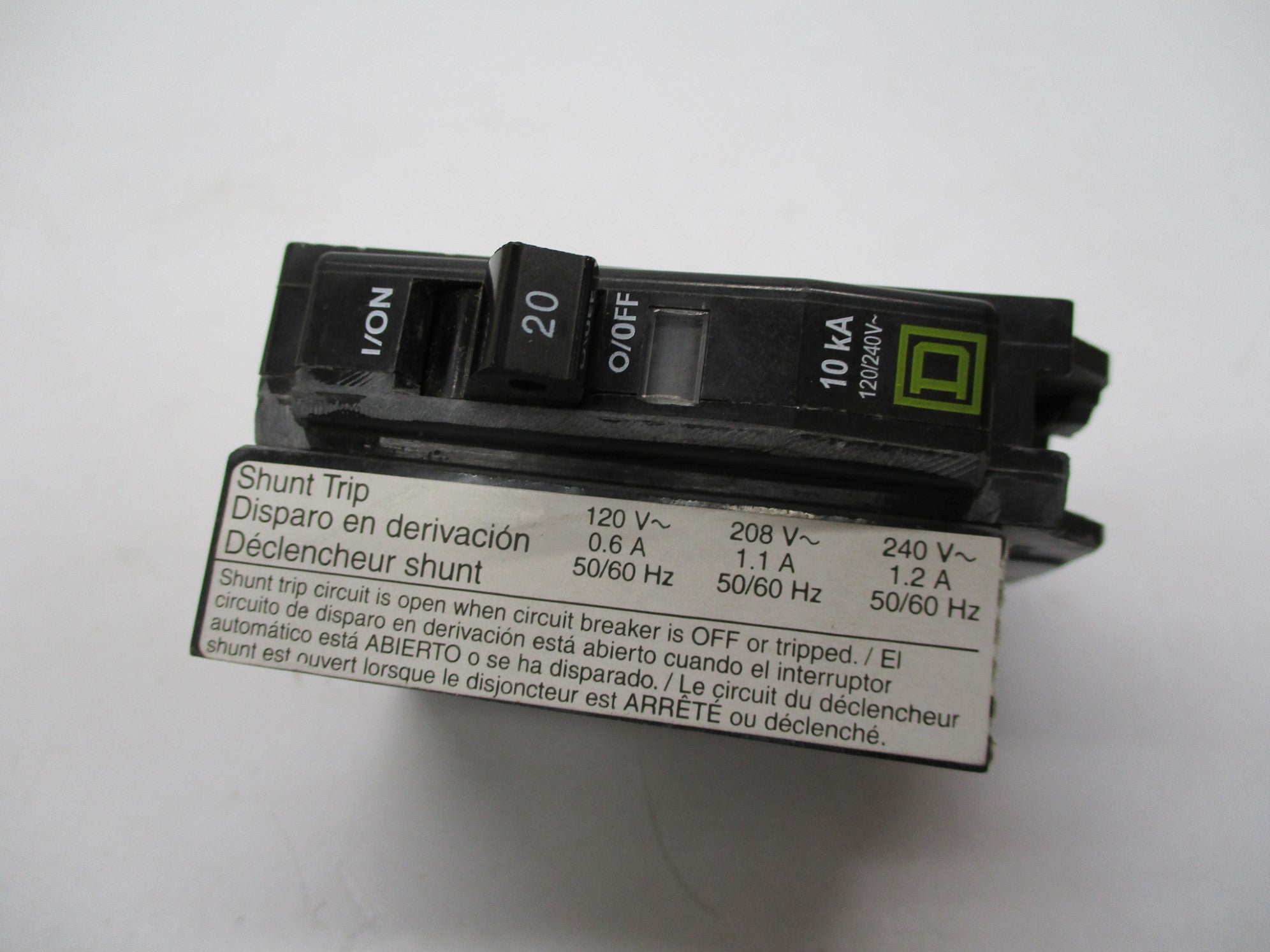 SQUARE D QOB1201021 20A 120/240V NSNP