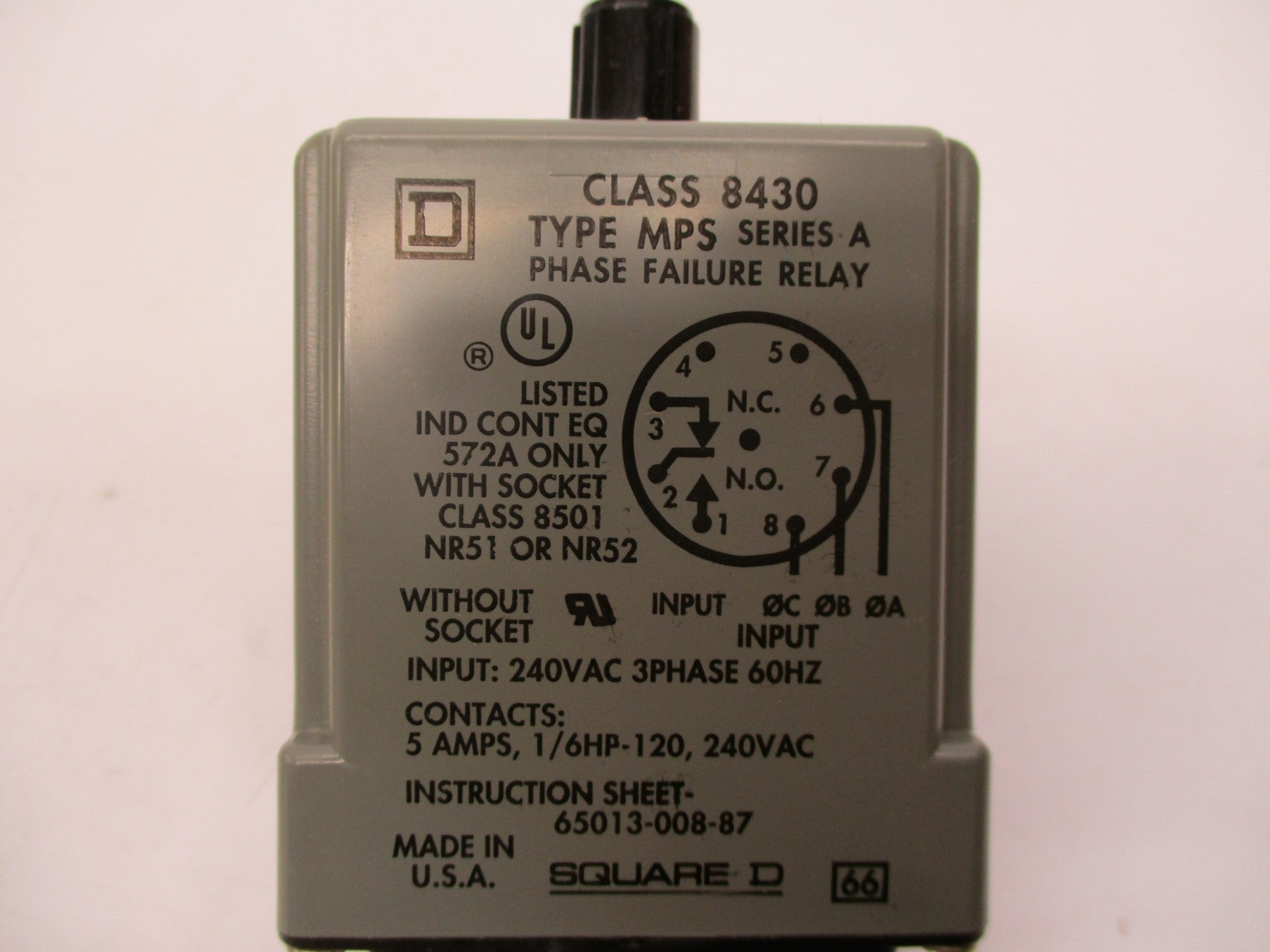 SQUARE D 8430MPSV24 SER. A 240V NSMP